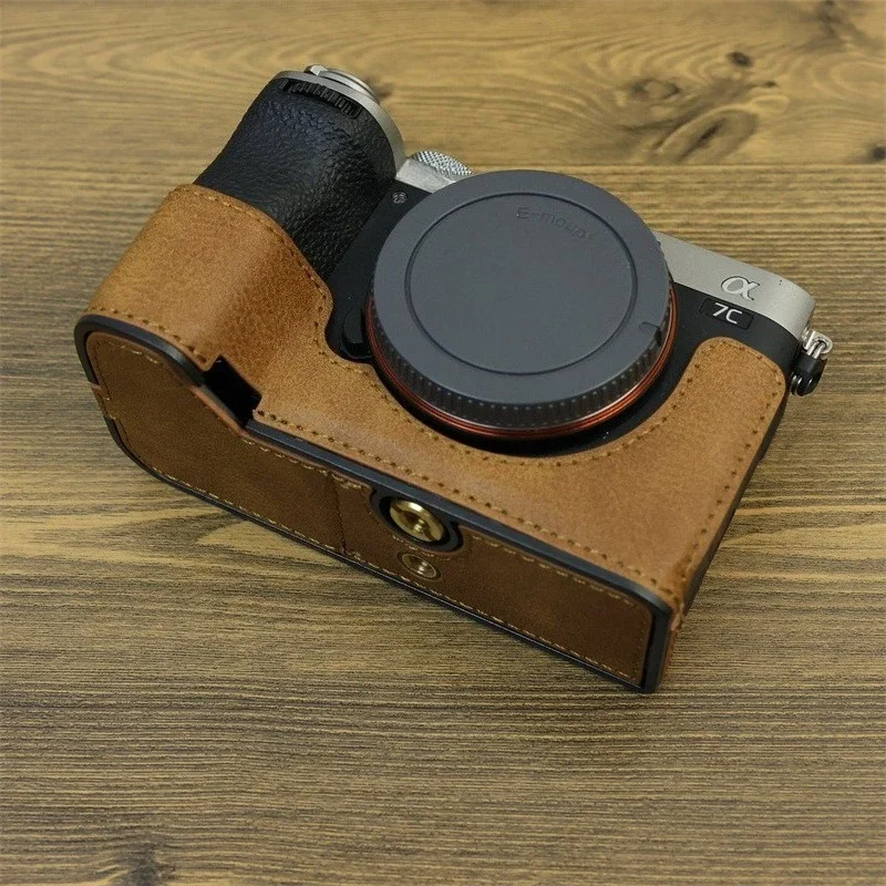 For Sony ILCE-7C2 A7C2 Mirrorless Camera Half Body Base Anti-Scratch Leather Protective Case Bag
For Sony ILCE-7C2 A7C2 Mirrorless Camera Half Body Base Anti-Scratch Leather Protective Case Bag