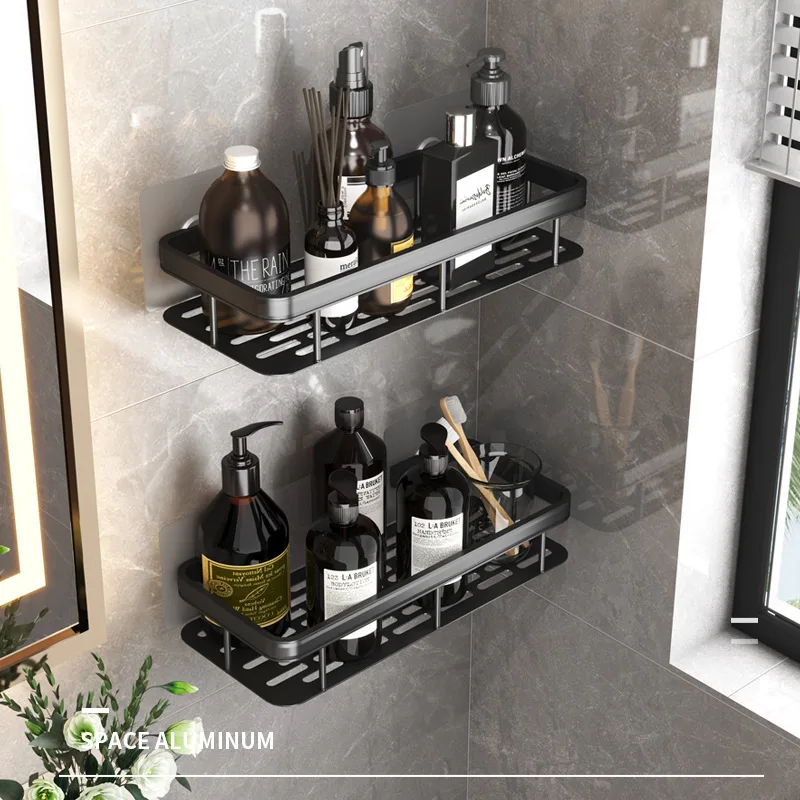 Metal Bathroom Storage Shelf, Adhesive Shower Caddy Wall Mounted Shower Rack Storage Organizer for Kitchen Bathroom Accessories
Metal Bathroom Storage Shelf, Adhesive Shower Caddy Wall Mounted Shower Rack Storage Organizer for Kitchen Bathroom Accessories