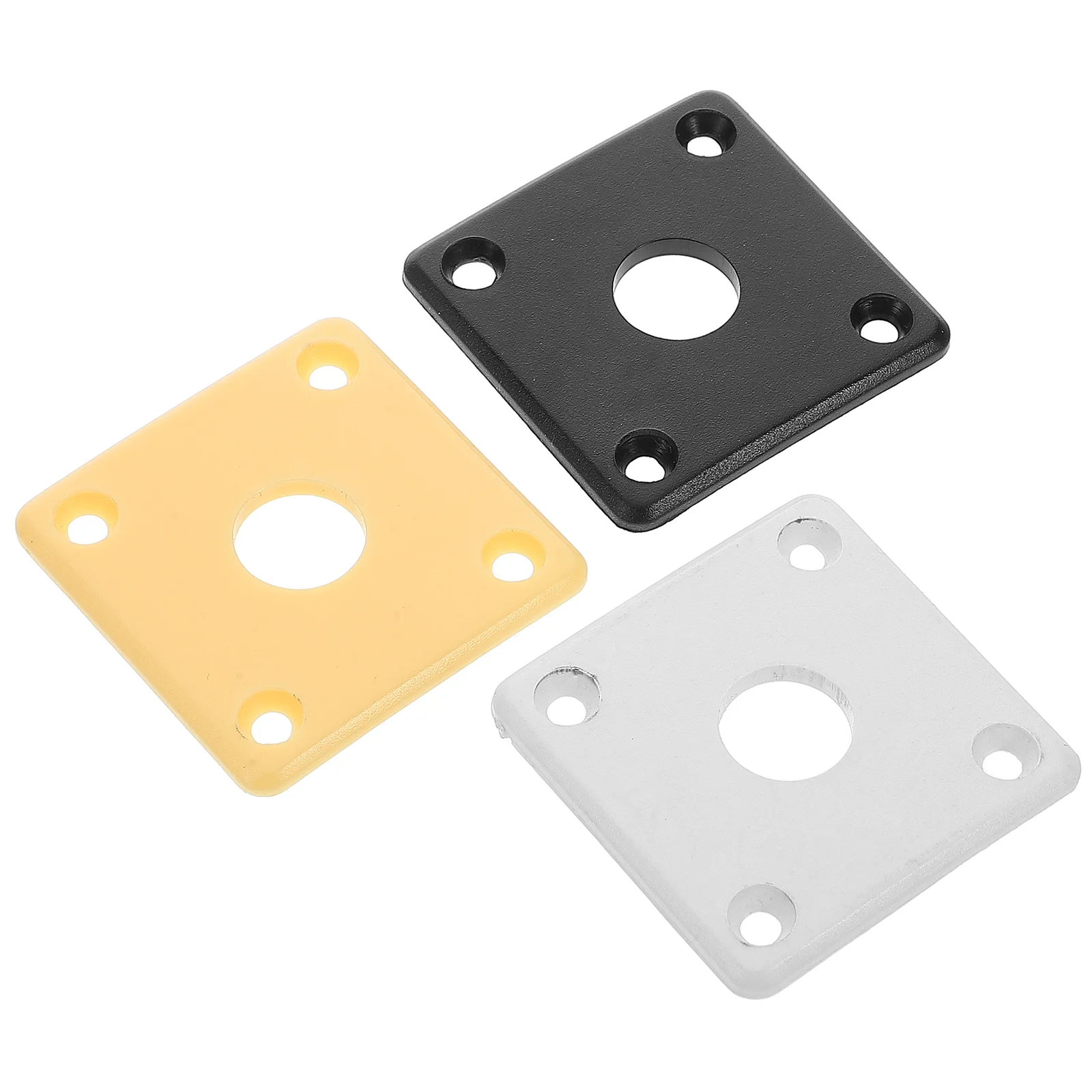 3 Pcs Guitar Jack Cover Plate Plastic Assembly Square Base Accessories for Bottom Supplies Curved
3 Pcs Guitar Jack Cover Plate Plastic Assembly Square Base Accessories for Bottom Supplies Curved