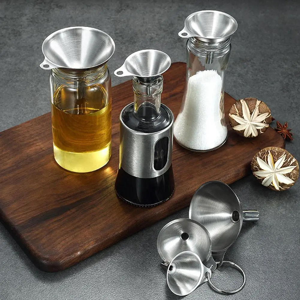 3Pcs Stainless Steel Kitchen Funnels Set Food Grade Metal Funnels for Filling Bottles Small Funnels for Essential Oil Spices
3Pcs Stainless Steel Kitchen Funnels Set Food Grade Metal Funnels for Filling Bottles Small Funnels for Essential Oil Spices