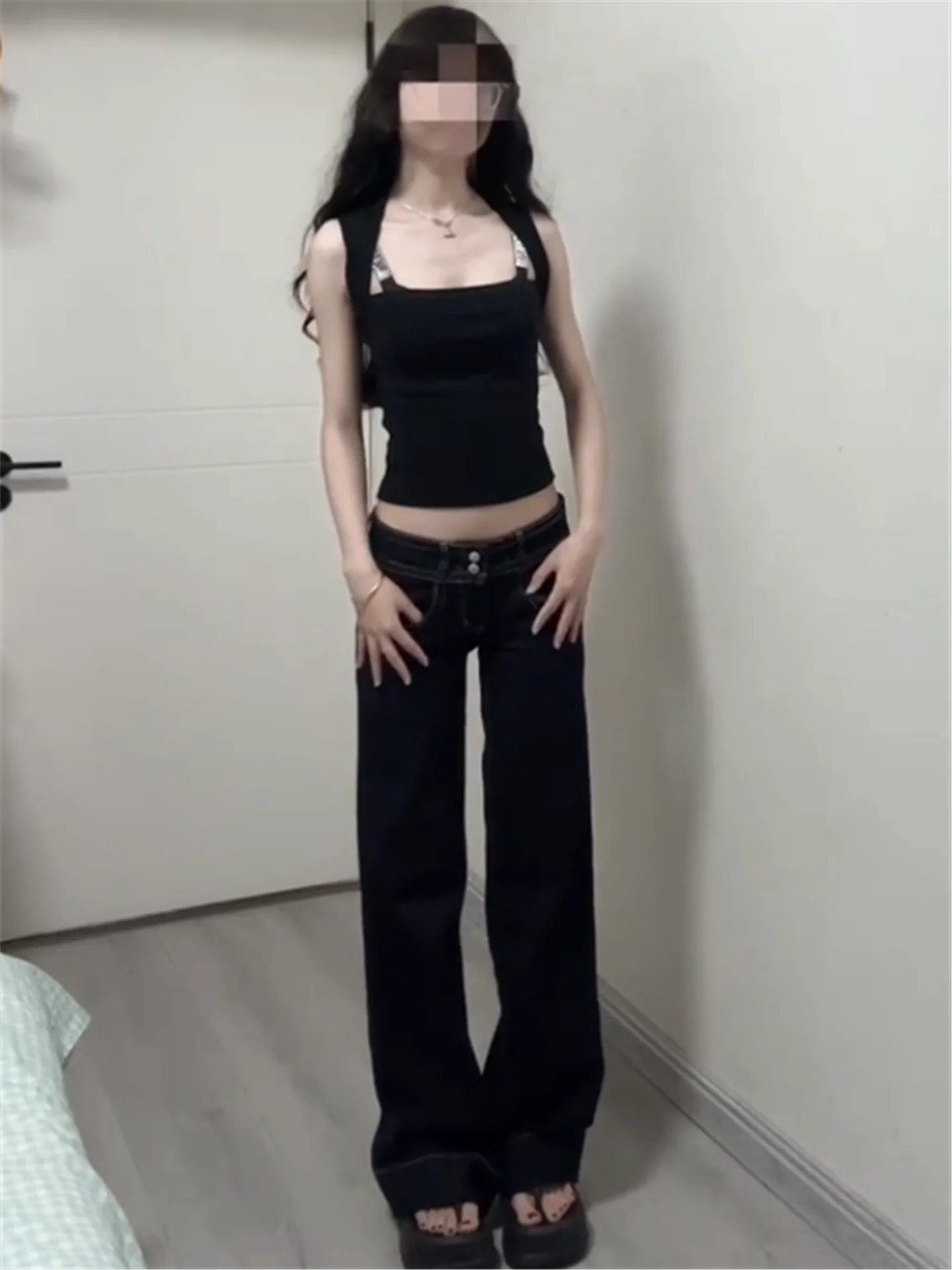 Vintage Low-Waist Bell Bottom Denim Jeans Women's Summer Loose Slimming Design Sensation Floor-Length Pants Hot Girl
Vintage Low-Waist Bell Bottom Denim Jeans Women's Summer Loose Slimming Design Sensation Floor-Length Pants Hot Girl