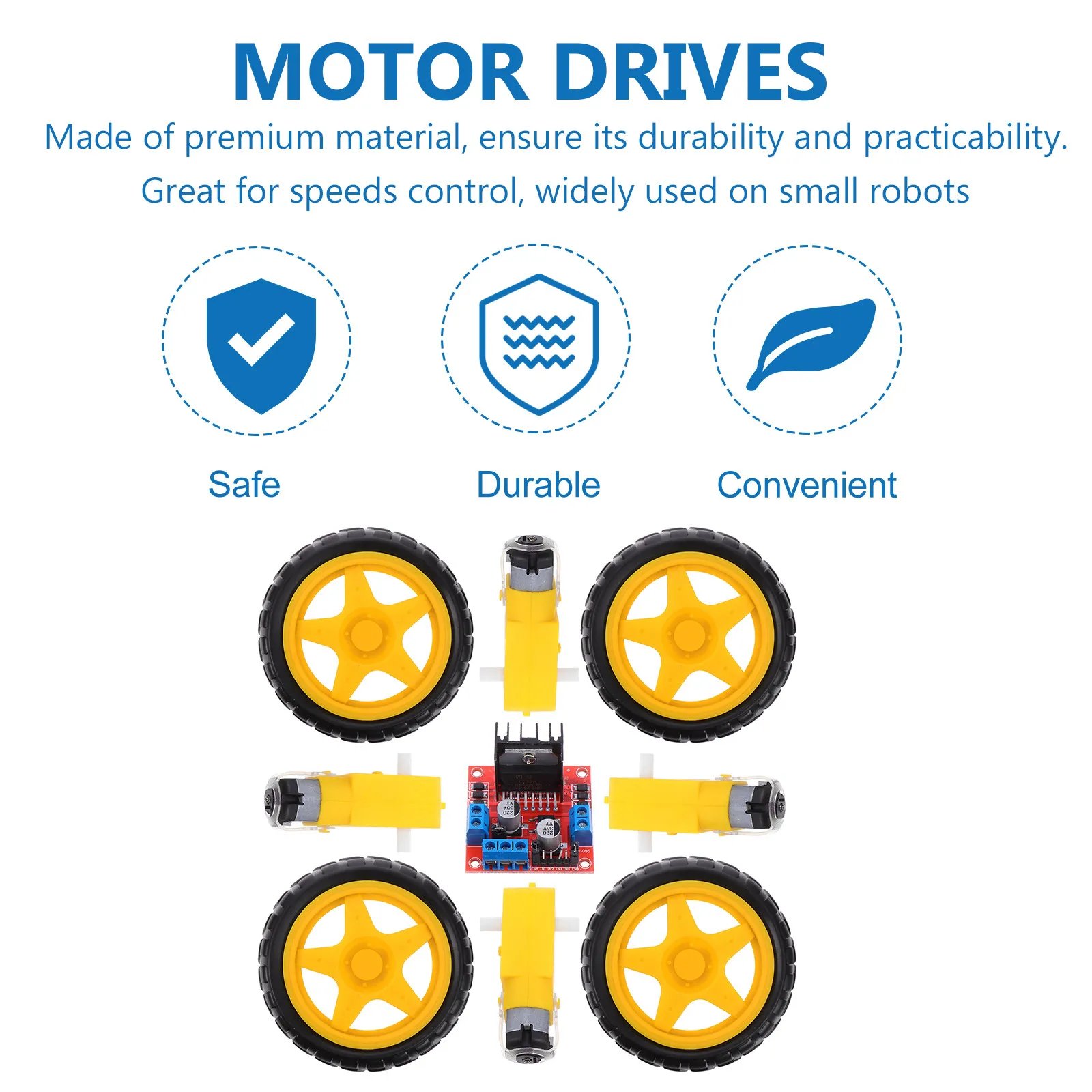 1 Set Dc Stepper Motor Drive Controller Board Robot Wheel Module High Stability Gear Reduction Motor Intelligent Car Chassis
1 Set Dc Stepper Motor Drive Controller Board Robot Wheel Module High Stability Gear Reduction Motor Intelligent Car Chassis