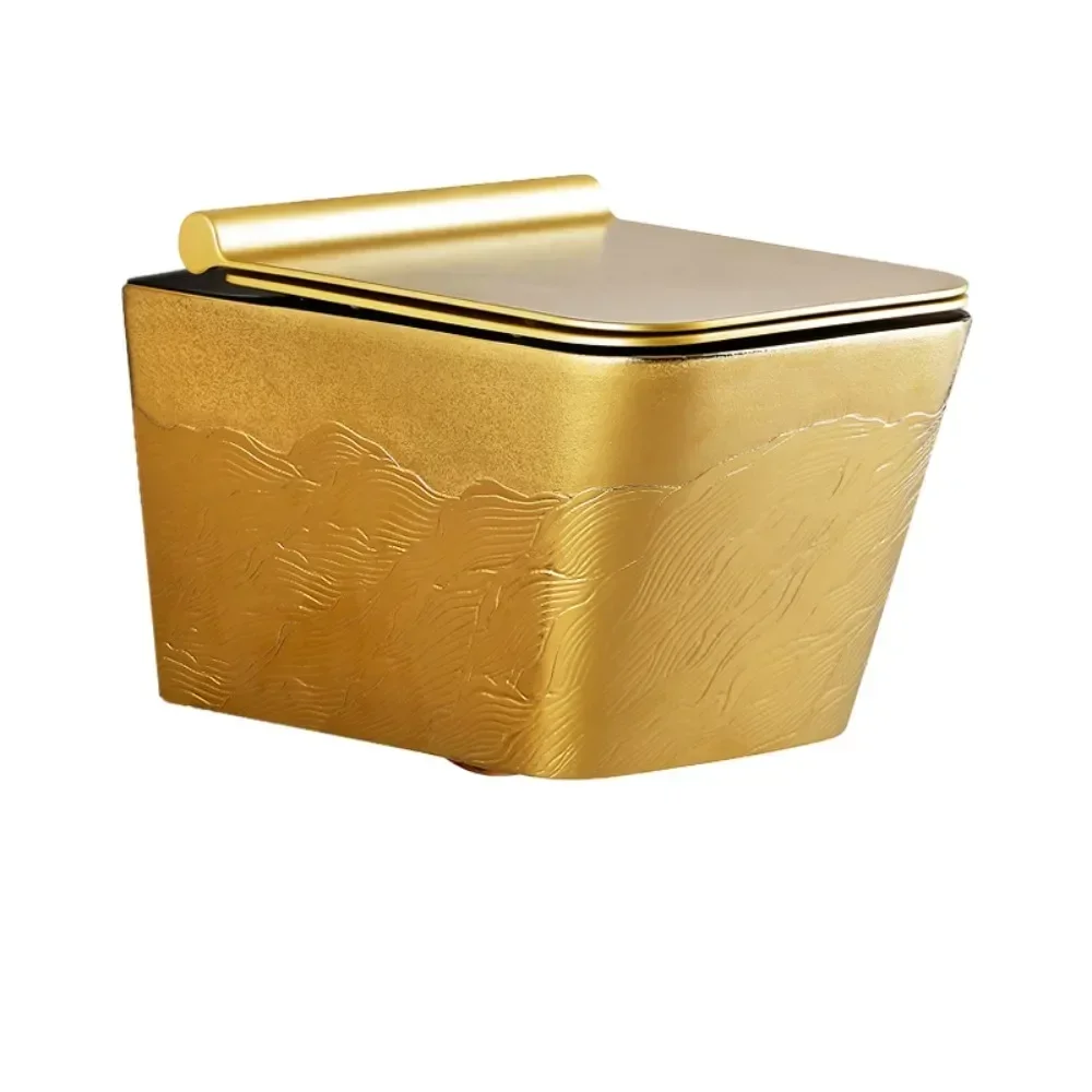 Mid East South America Southeast Asia Wave Gold Black Gold-plated Upper-pressing Two-end Type Wall Hung Toilets Hot Sales
Mid East South America Southeast Asia Wave Gold Black Gold-plated Upper-pressing Two-end Type Wall Hung Toilets Hot Sales