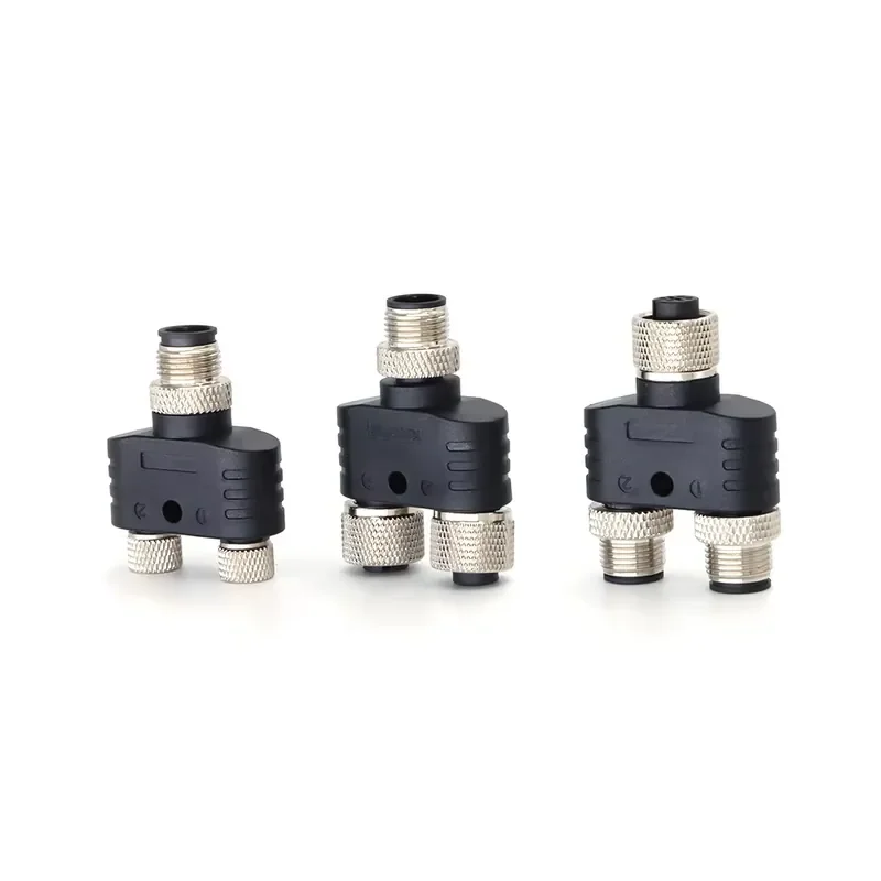 M12 Y-Splitter, 4-Pin A-Coded Male to 2x Female, IP67 Waterproof T-Splitter Circular Connectors for Industrial Sensors
M12 Y-Splitter, 4-Pin A-Coded Male to 2x Female, IP67 Waterproof T-Splitter Circular Connectors for Industrial Sensors