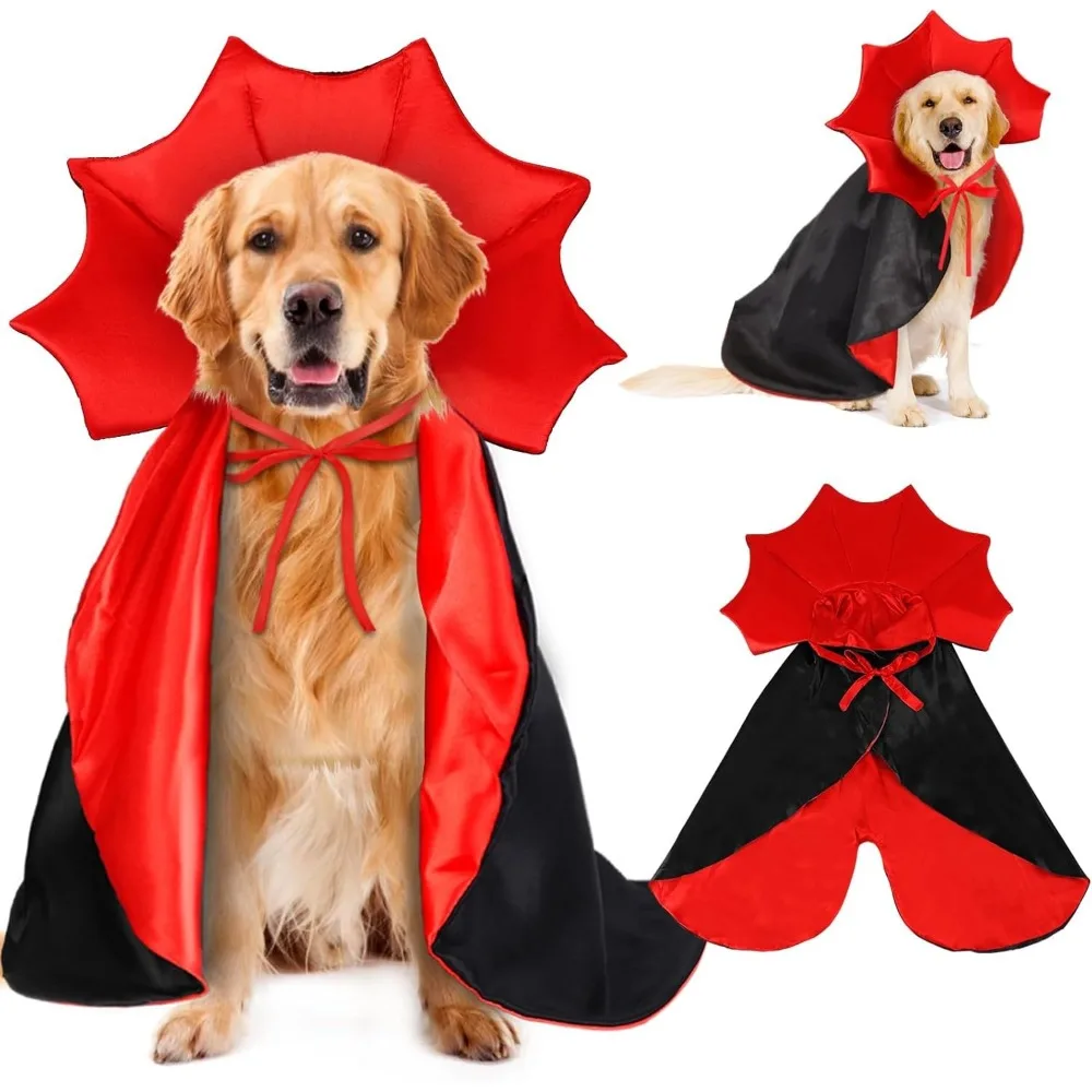 Halloween cat and dog vampire costume, Halloween pet cape devil costume adjustable red black cape
Halloween cat and dog vampire costume, Halloween pet cape devil costume adjustable red black cape