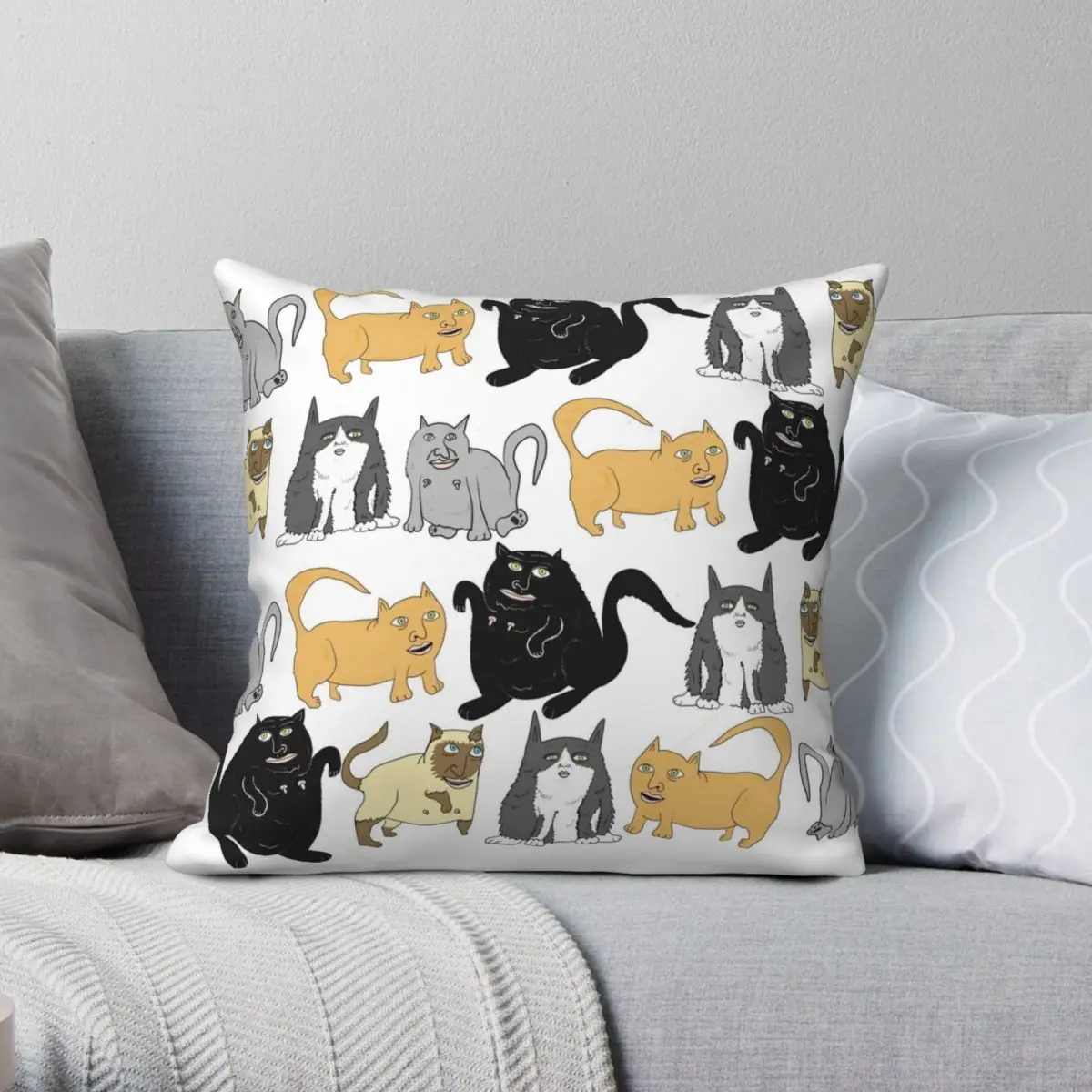 Chonky, подушка с рисунком кошек, искусственная подушка из полиэстера, льняной бархатной ткани, декоративная Декоративная Подушка на молнии, детская подушка, наволочка для кровати
Chonky, подушка с рисунком кошек, искусственная подушка из полиэстера, льняной бархатной ткани, декоративная Декоративная Подушка на молнии, детская подушка, наволочка для кровати