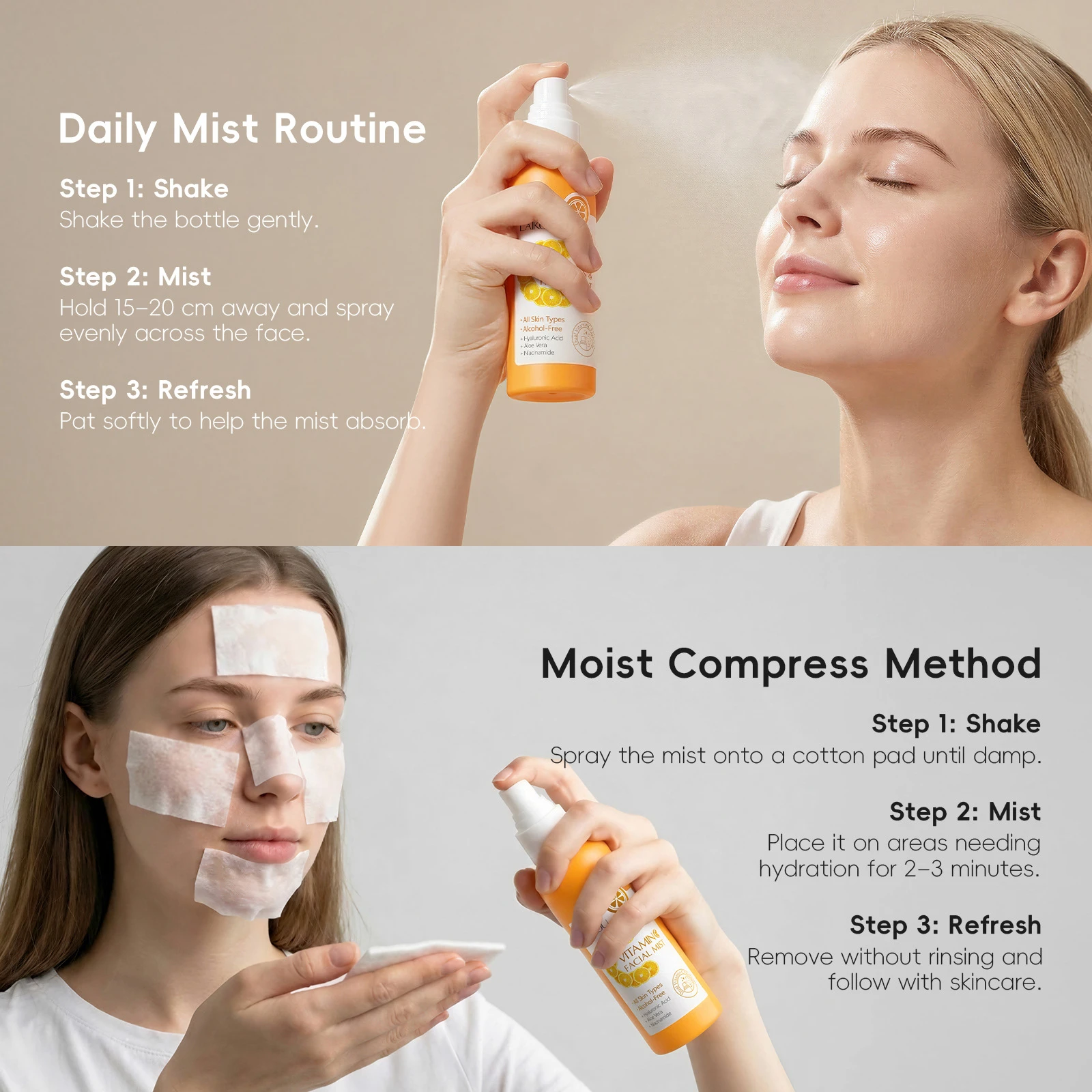 LAIKOU VC Facial Spray 100ml Hydrating Moisturizing Face Toner Spray Skin Care Cosmetics In Stock Wholesale
LAIKOU VC Facial Spray 100ml Hydrating Moisturizing Face Toner Spray Skin Care Cosmetics In Stock Wholesale