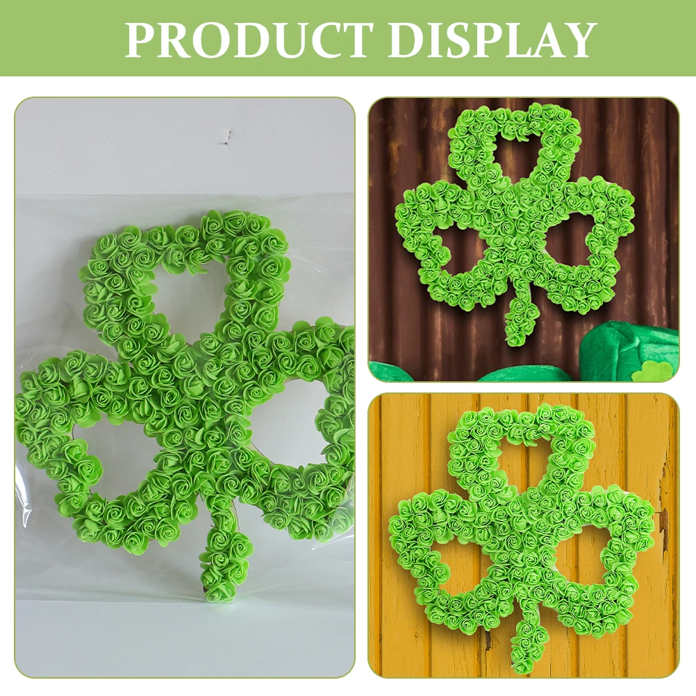 St Patrick's Patrick'S Day Clover Wall Simulation Wreath Decor Wreath Hanging Decoration Festival Scene Hanging Decor
St Patrick's Patrick'S Day Clover Wall Simulation Wreath Decor Wreath Hanging Decoration Festival Scene Hanging Decor