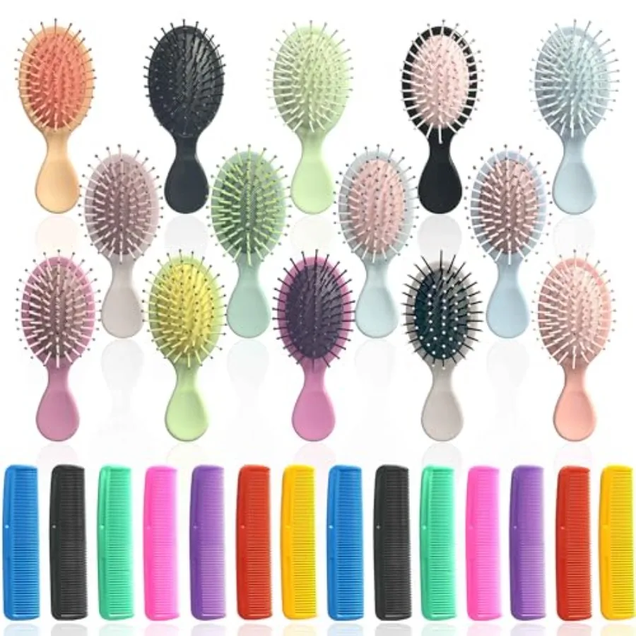 56 Pieces Mini Hair Brush, Detangling Hair Combs Set, Include 28 Travel Mini Brush for Hair 28 Fine Wide Hair Combs Wet Dry Hai
56 Pieces Mini Hair Brush, Detangling Hair Combs Set, Include 28 Travel Mini Brush for Hair 28 Fine Wide Hair Combs Wet Dry Hai