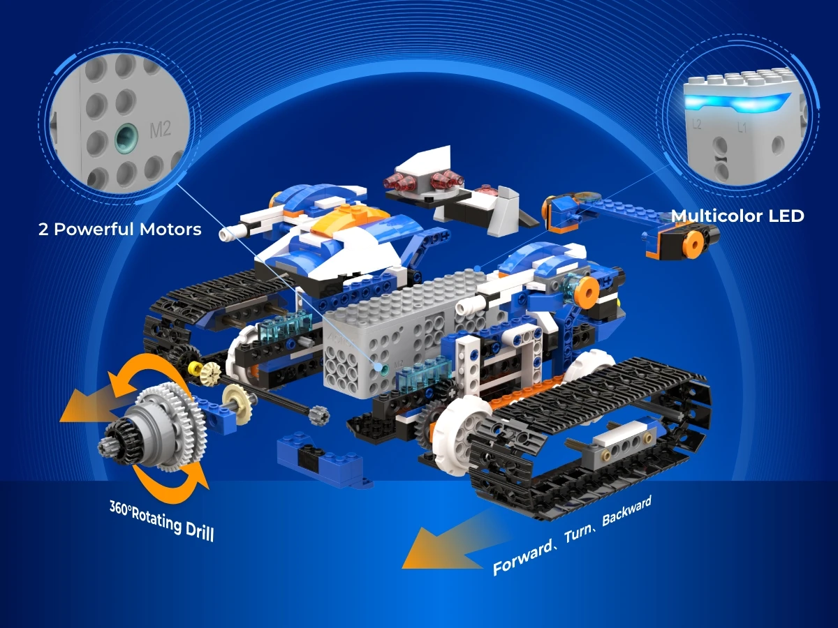 Apitor Robot Building Kit with 600 Pieces, 12-in-1 STEM Technic Coding Robotic Toys, DIY Electronic Monster Truck Building Kit Apitor Robot Building Kit with 600 Pieces, 12-in-1 STEM Technic Coding Robotic Toys, DIY Electronic Monster Truck Building Kit