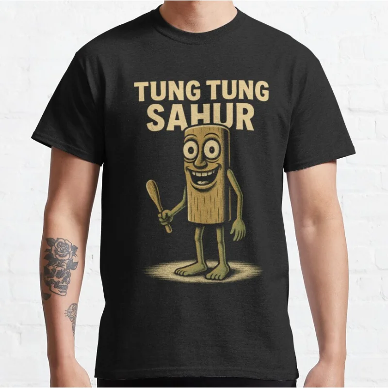Tung Tung Tung Sahr Italian brainrot funny meme T-shirt for men large size adult tops S-6xl mens clothing
Tung Tung Tung Sahr Italian brainrot funny meme T-shirt for men large size adult tops S-6xl mens clothing
