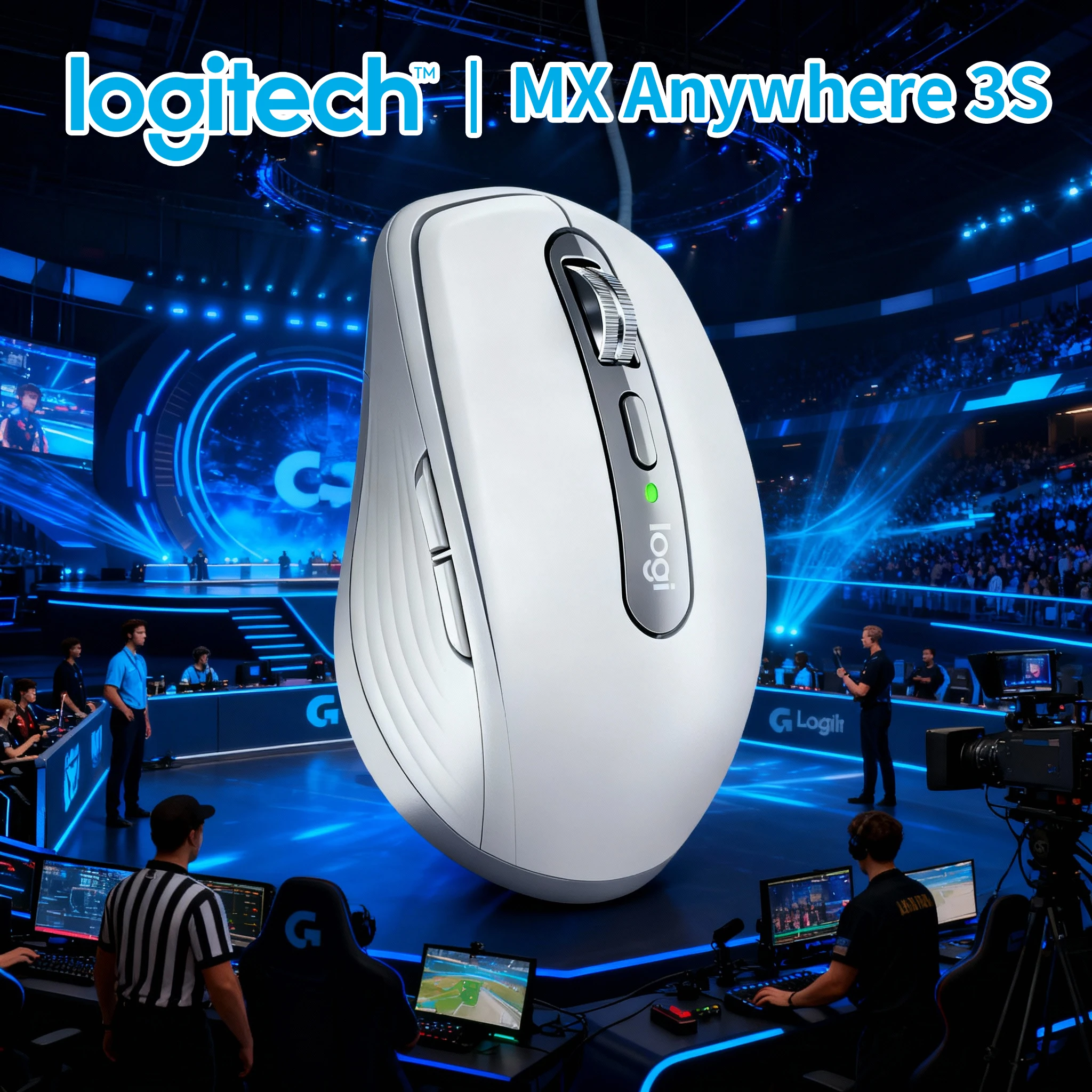 Logitech MX Anywhere 3S Creator Mouse - 8000 DPI, MagSpeed Hyper-Scroll, USB-C Quick Charge, Travel-Ready Build, Multi-OS Sync