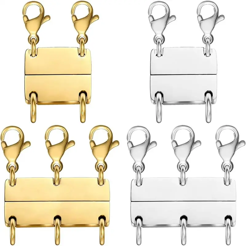 A92P Jewelry Connectors 4Pcs Multi Necklace For Layering Clasp, Silver And Gold Magnetic For Layering Necklace Separator
A92P Jewelry Connectors 4Pcs Multi Necklace For Layering Clasp, Silver And Gold Magnetic For Layering Necklace Separator