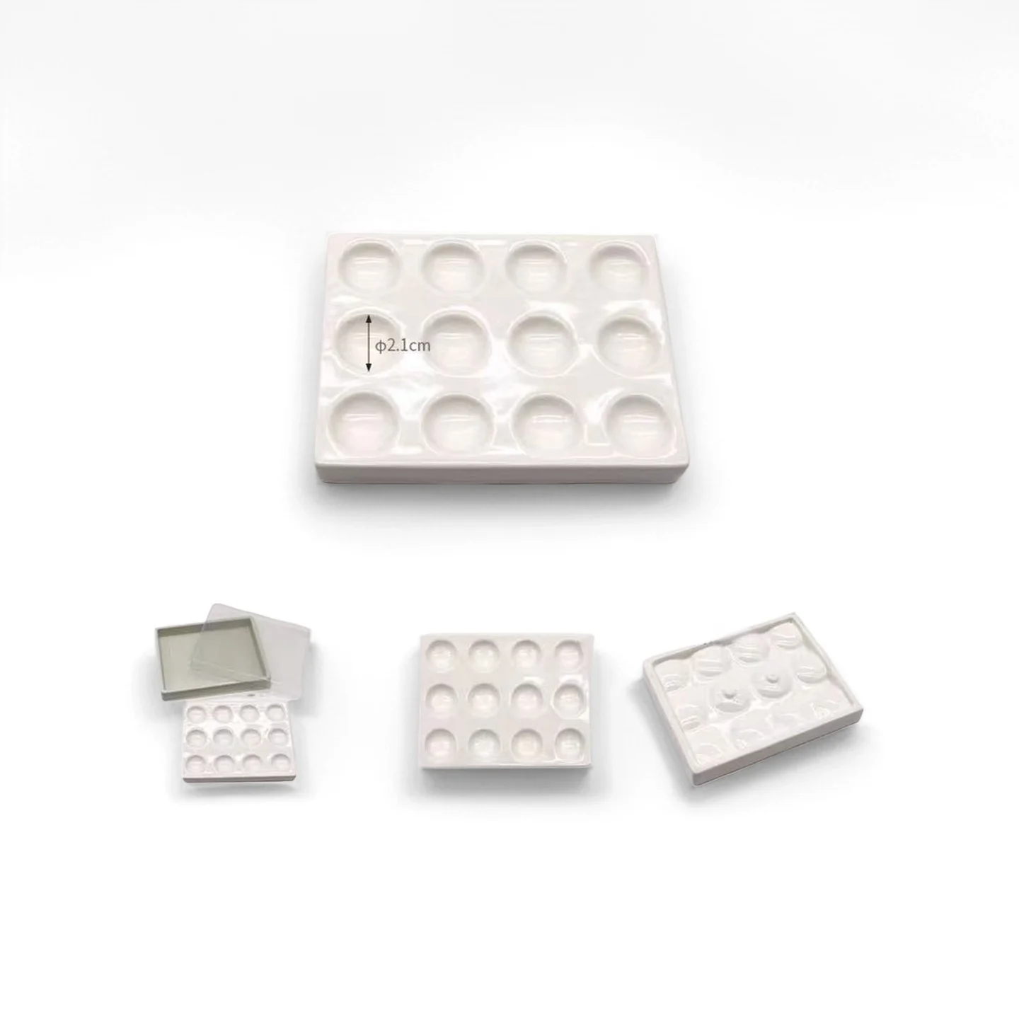 1PC with Cover Dental lab equipment Porcelain Mixing Watering Moisturizing plate 12/Slot Ceramic Palette
1PC with Cover Dental lab equipment Porcelain Mixing Watering Moisturizing plate 12/Slot Ceramic Palette
