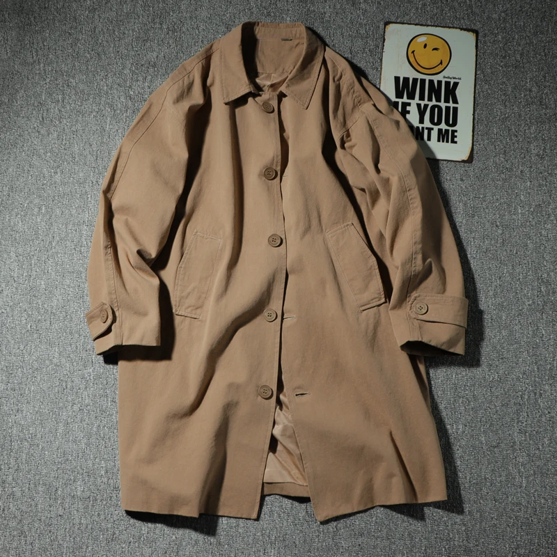 Japanese Retro Khaki Workwear Windbreaker Men's and Women's Loose American Medium To Long Windproof Jacket with A Lapel Coat
Japanese Retro Khaki Workwear Windbreaker Men's and Women's Loose American Medium To Long Windproof Jacket with A Lapel Coat