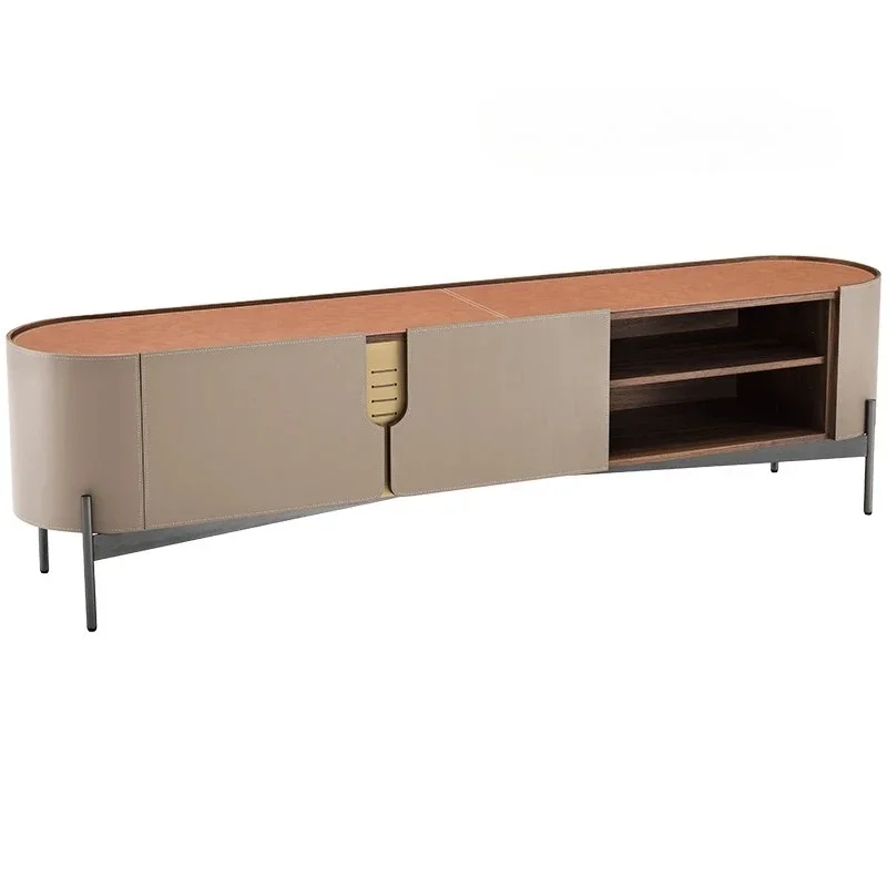 Italian light luxury imported saddle leather TV cabinet walnut solid wood designer high-end living room floor cabinet
Italian light luxury imported saddle leather TV cabinet walnut solid wood designer high-end living room floor cabinet