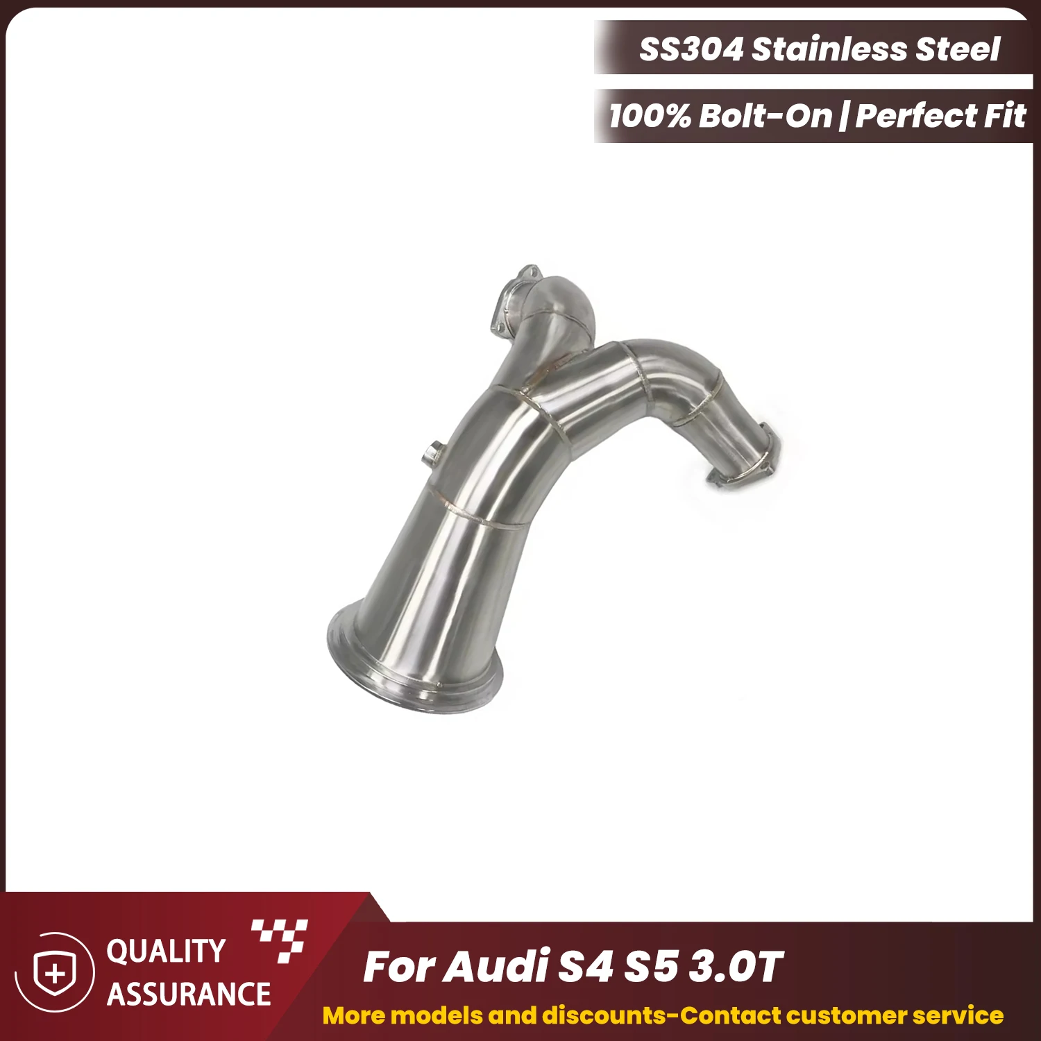 ECCF Sports Downpipe For Audi S4 S5 3.0T Aggressive Exhaust Sound High Flow Performance Upgrade
ECCF Sports Downpipe For Audi S4 S5 3.0T Aggressive Exhaust Sound High Flow Performance Upgrade