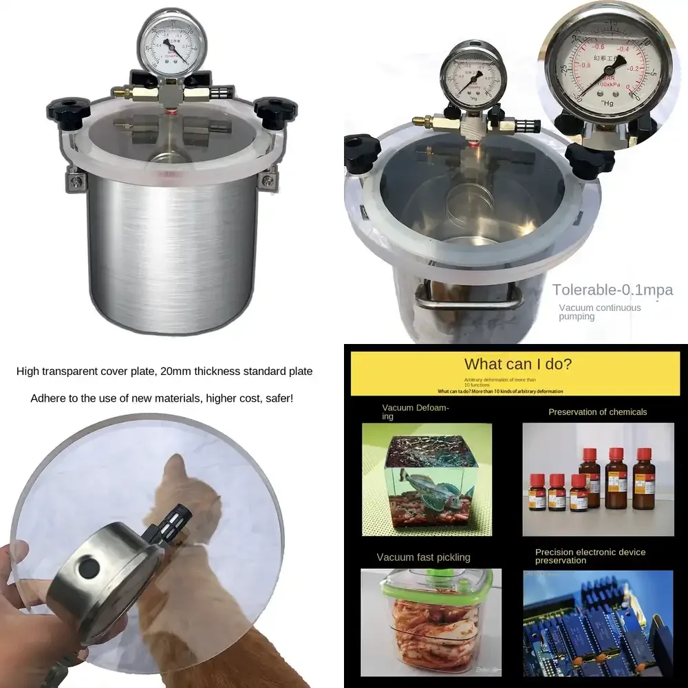 Stainless steel vacuum storage tank 5L experimental deoxidation and defoaming barrel vacuum drying vacuum chamber
Stainless steel vacuum storage tank 5L experimental deoxidation and defoaming barrel vacuum drying vacuum chamber