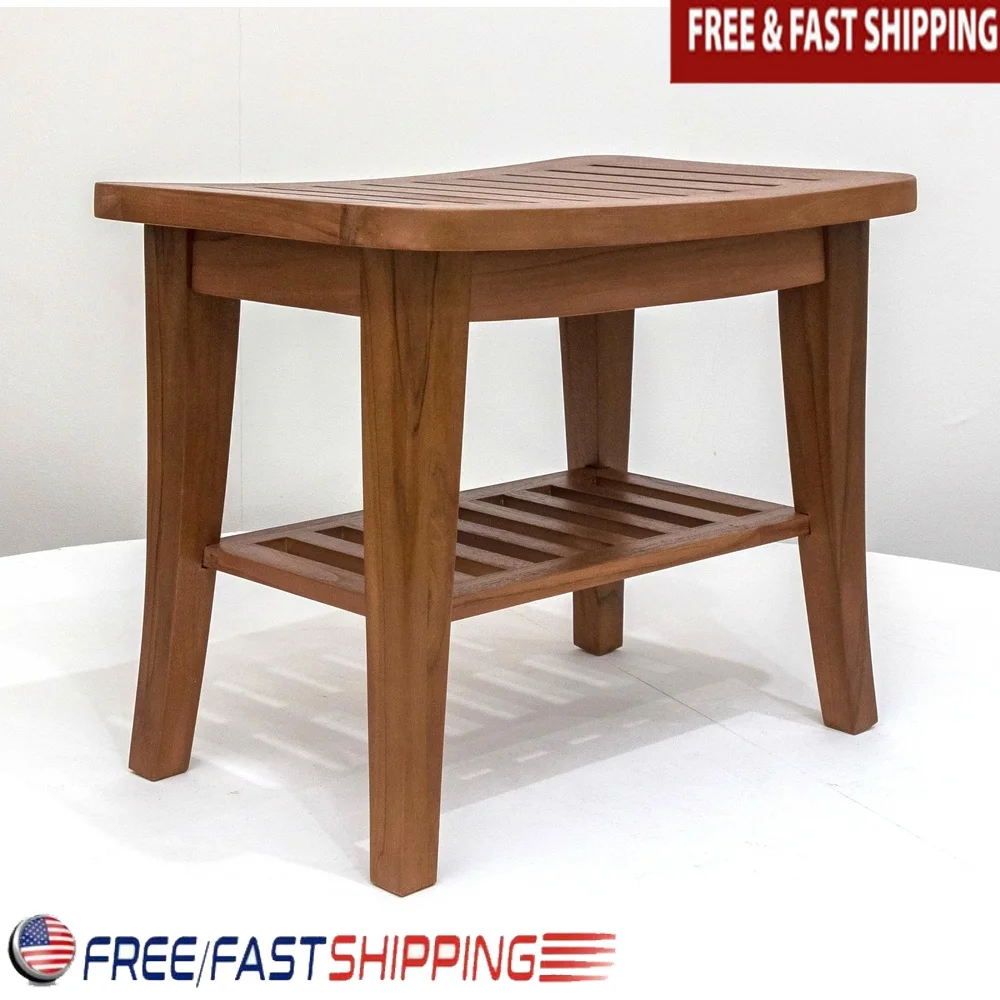 Genuine Teak Bench 20 Inch Height Natural Woodgrain Smooth Finish Indoor Outdoor Meditation Spa Storage Seat Assembly Included
Genuine Teak Bench 20 Inch Height Natural Woodgrain Smooth Finish Indoor Outdoor Meditation Spa Storage Seat Assembly Included