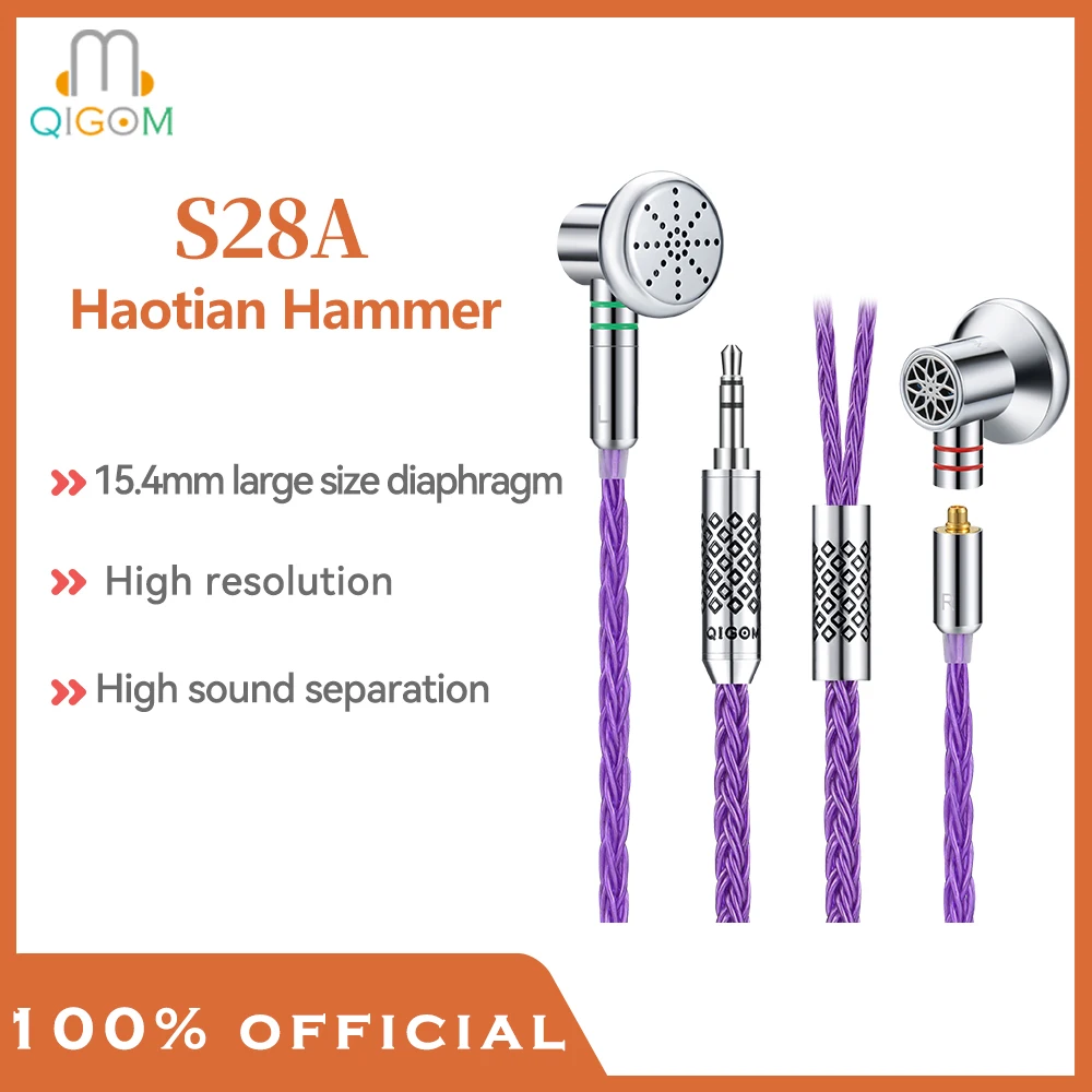 QIGOM Metal Earphone Wired HIFI High Resolution 15.4MM Dynamic Detachable MMCX Cable Audiophiles Earphones S28A Headsets
QIGOM Metal Earphone Wired HIFI High Resolution 15.4MM Dynamic Detachable MMCX Cable Audiophiles Earphones S28A Headsets