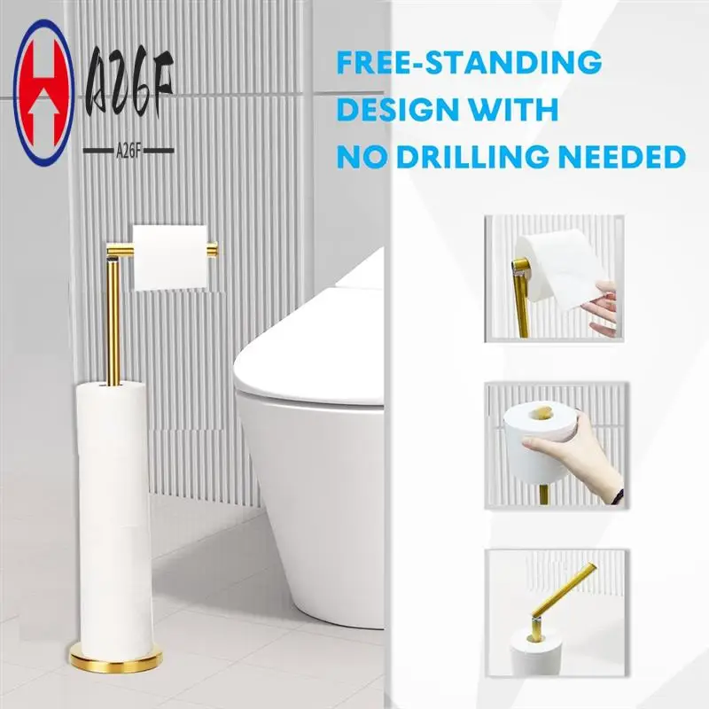 A26F-Toilet Paper Holder Stand, Large Storage Tissue Roll Holder Free Standing For Bathroom, Modern Toilet Paper Roll Holder Dur
A26F-Toilet Paper Holder Stand, Large Storage Tissue Roll Holder Free Standing For Bathroom, Modern Toilet Paper Roll Holder Dur