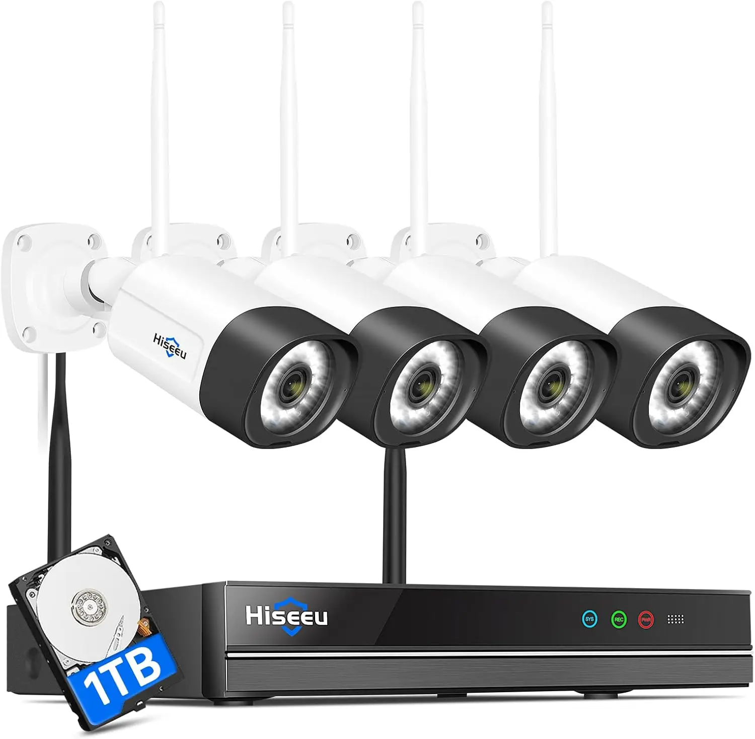 Система уличных Wi-Fi камер видеонаблюдения 2.5K 5MP, расширяемый 16-канальный NVR, жесткий диск 1 ТБ, прожектор, водонепроницаемость IP66
Система уличных Wi-Fi камер видеонаблюдения 2.5K 5MP, расширяемый 16-канальный NVR, жесткий диск 1 ТБ, прожектор, водонепроницаемость IP66