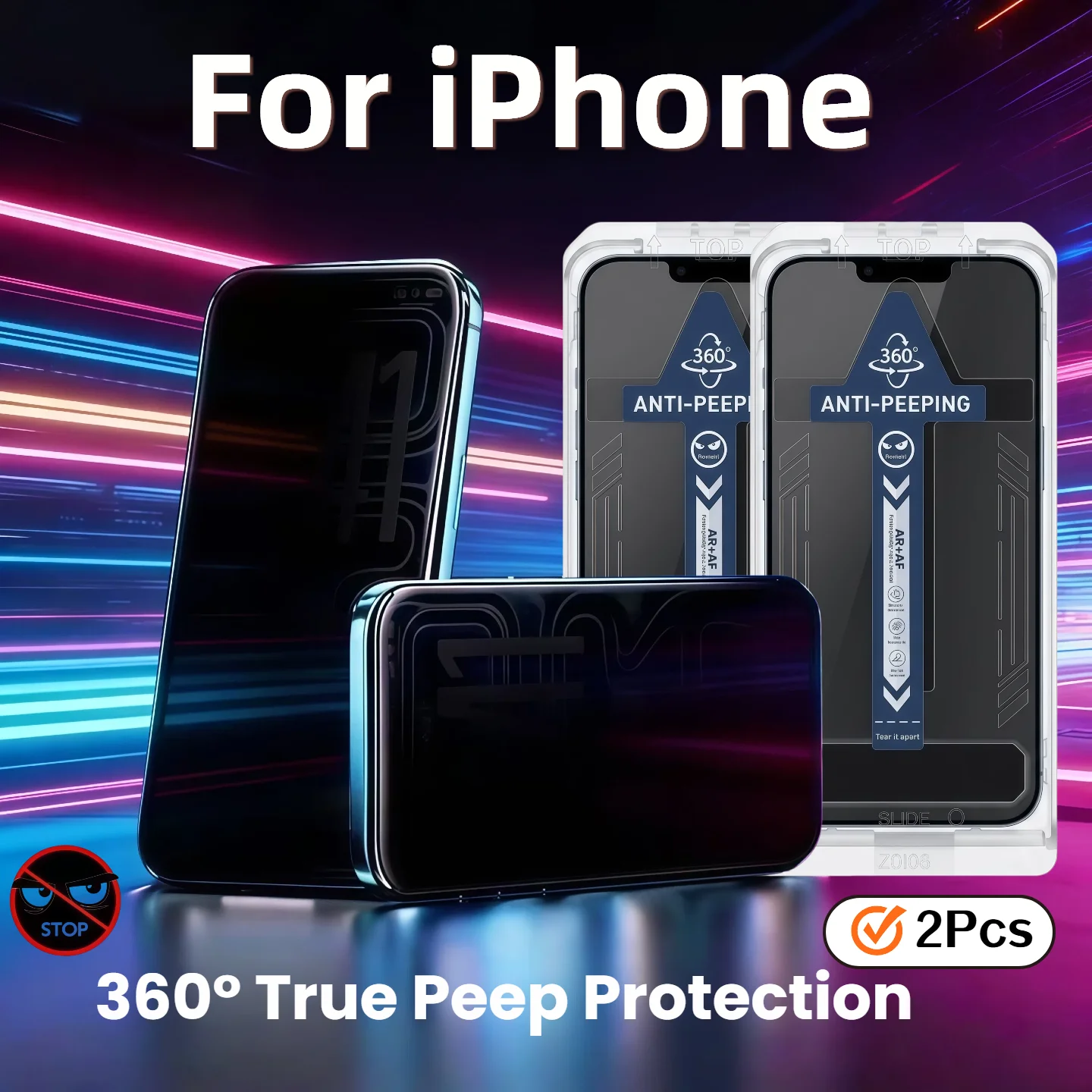 2-Pack 360° Privacy Tempered Glass for iPhone 17 16 15 14 13 Pro Max Plus with Auto Dust Removal
2-Pack 360° Privacy Tempered Glass for iPhone 17 16 15 14 13 Pro Max Plus with Auto Dust Removal