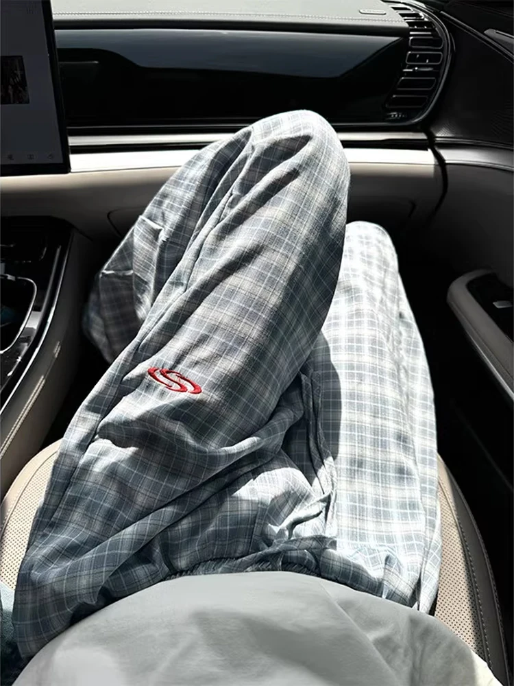 American Retro Blade Plaid Pants Men's Summer Thin Wide Leg Leisure Mountain Pants Lazy Sle Dra Paratrooper Pants
American Retro Blade Plaid Pants Men's Summer Thin Wide Leg Leisure Mountain Pants Lazy Sle Dra Paratrooper Pants