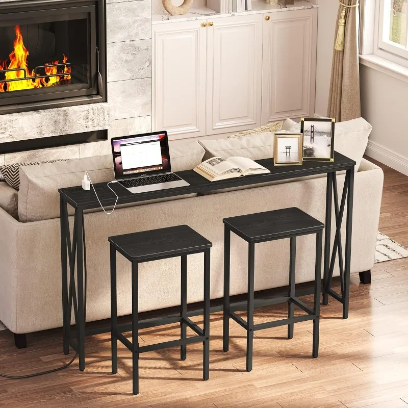 Bar Stools, Set of 2 Bar Chairs,Kitchen Breakfast Bar Stools with Footrest,25.8" Dining Stools,Rectangular Industrial Chairs
Bar Stools, Set of 2 Bar Chairs,Kitchen Breakfast Bar Stools with Footrest,25.8" Dining Stools,Rectangular Industrial Chairs