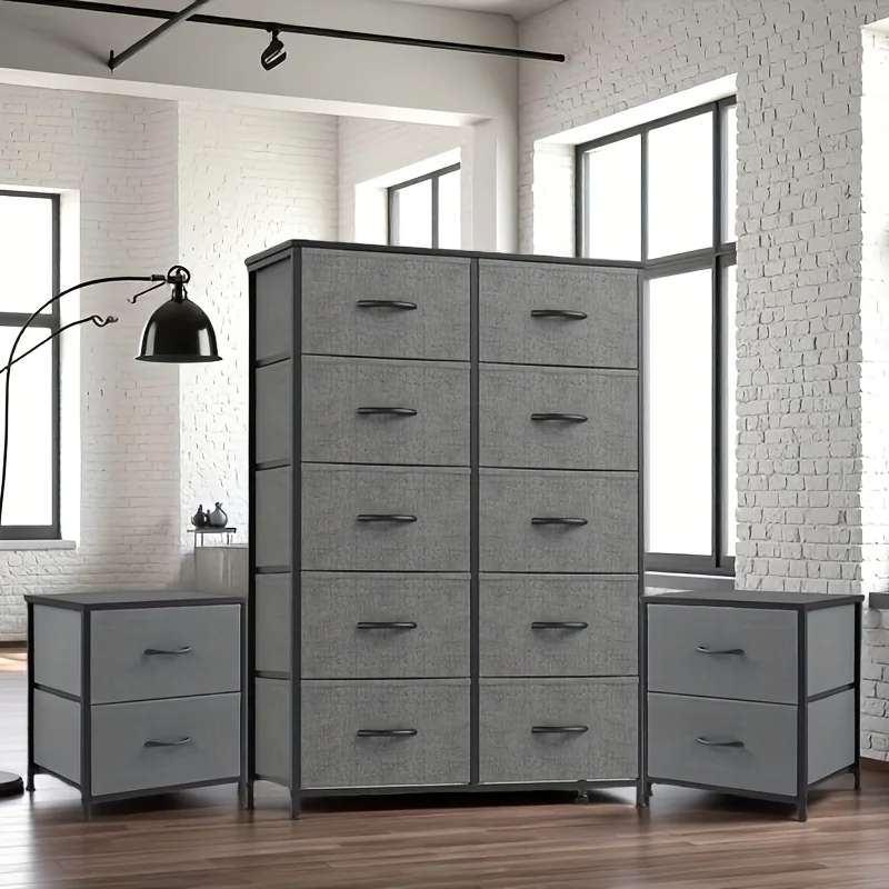 LODEIJA 2 Drawer Or 10 Drawer Dresser - Tall Storage Tower With Wooden Top, Featuring 10 Large Storage Drawers, Perfect For Home Bedroom, Closet, Office File Storage - Combined Or Individually
LODEIJA 2 Drawer Or 10 Drawer Dresser - Tall Storage Tower With Wooden Top, Featuring 10 Large Storage Drawers, Perfect For Home Bedroom, Closet, Office File Storage - Combined Or Individually