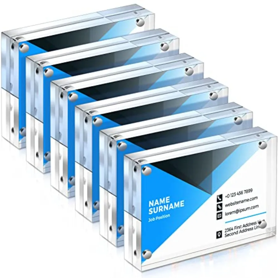 Acrylic Business Card Frame 2.5 x.5 inch Clear Double Sided Magnetic Photo Block Frames 20mm Thickness Frameless Wallet Size Pi
Acrylic Business Card Frame 2.5 x.5 inch Clear Double Sided Magnetic Photo Block Frames 20mm Thickness Frameless Wallet Size Pi