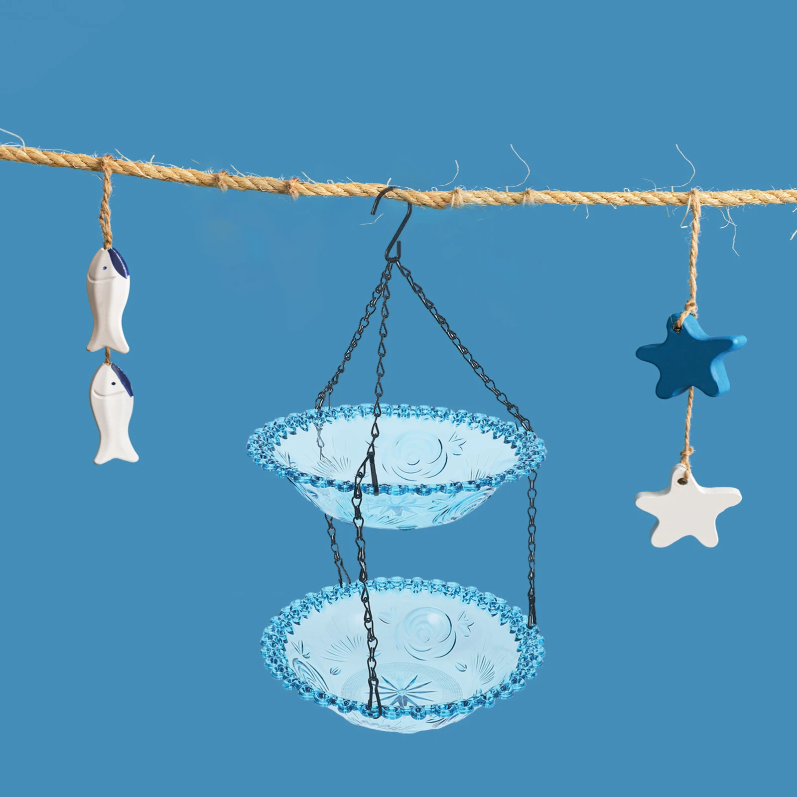 Feeder Pendant Bird Large Hanging Birds Feeders for Patio Baths Metal Multi-function
Feeder Pendant Bird Large Hanging Birds Feeders for Patio Baths Metal Multi-function
