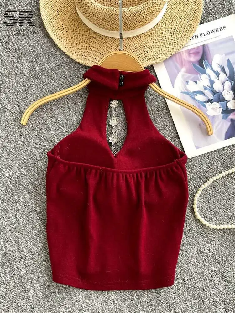 BabYoung Dias Sexy Mini Camis Women Sleeveless Camisole Slim Basics Hot Streetwear Hollow Out Summer Halter Backless Tops
BabYoung Dias Sexy Mini Camis Women Sleeveless Camisole Slim Basics Hot Streetwear Hollow Out Summer Halter Backless Tops