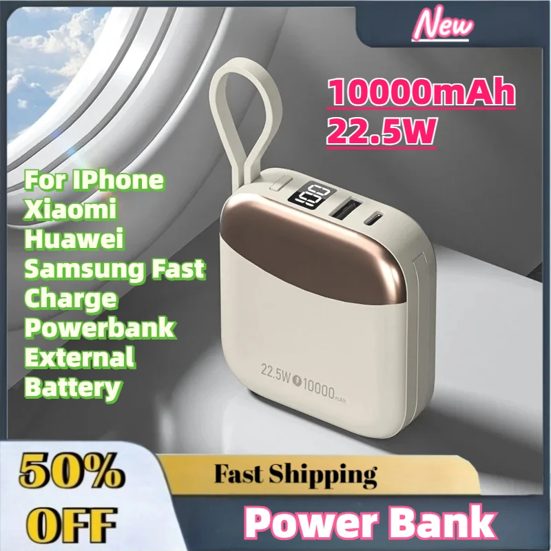 Fast Shipping New 10000mAh 22.5W Mini Power Bank for IPhone Xiaomi Huawei Samsung Fast Charge Powerbank External Battery
Fast Shipping New 10000mAh 22.5W Mini Power Bank for IPhone Xiaomi Huawei Samsung Fast Charge Powerbank External Battery