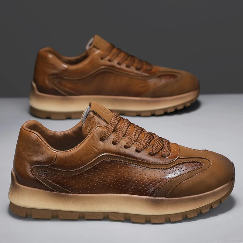 2025 Retro Men's Brown Sneakers Original Low Cut Casual Sports Shoes Man Comfort Lace-Up Platform Sneaker for Men zapatos hombre
2025 Retro Men's Brown Sneakers Original Low Cut Casual Sports Shoes Man Comfort Lace-Up Platform Sneaker for Men zapatos hombre
