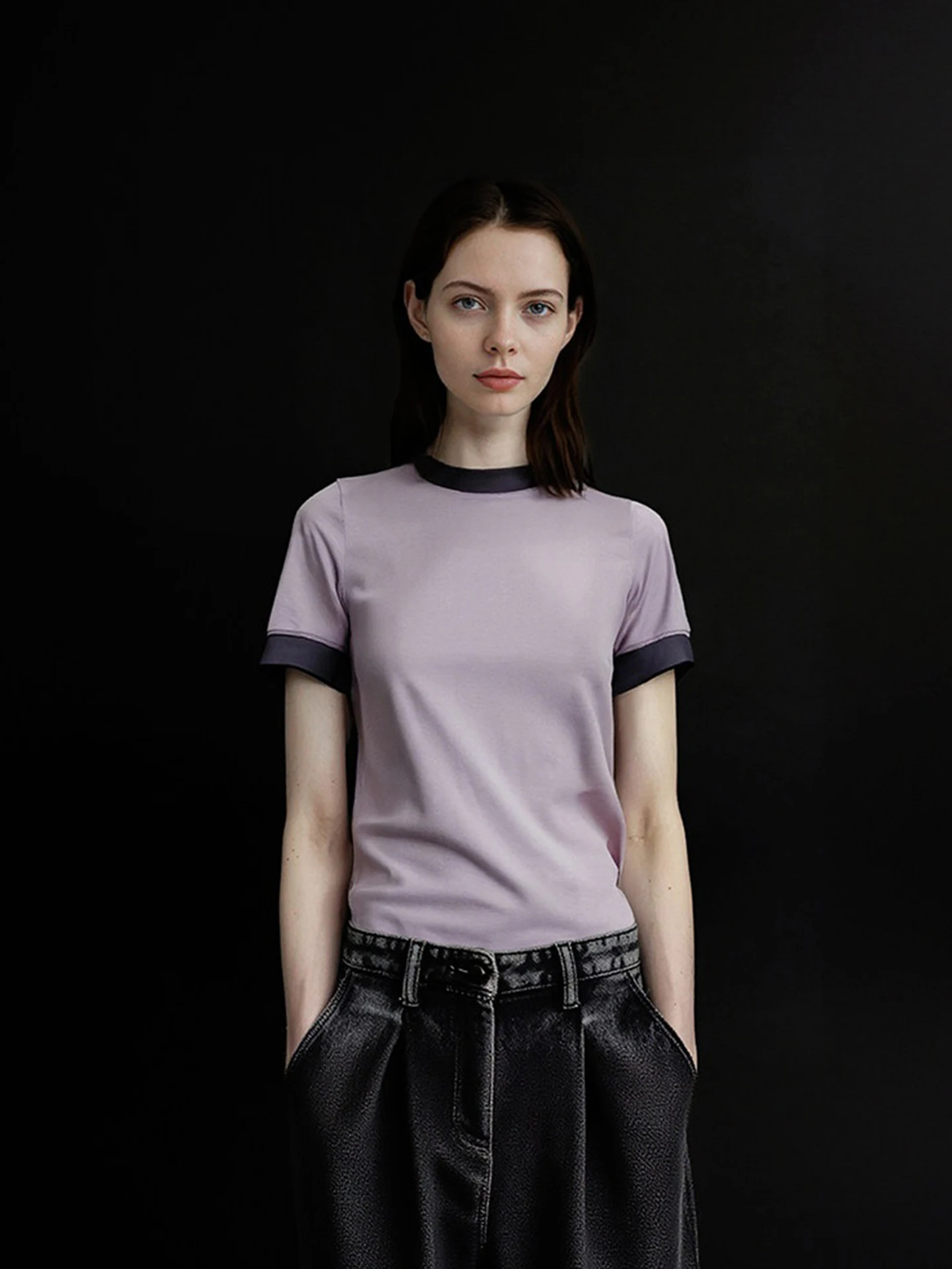 Fashionable Color Block Short Sleeve T-Shirt round Neck Slim Fit Women's Skin Friendly Casual Style Spring Season Top
Fashionable Color Block Short Sleeve T-Shirt round Neck Slim Fit Women's Skin Friendly Casual Style Spring Season Top