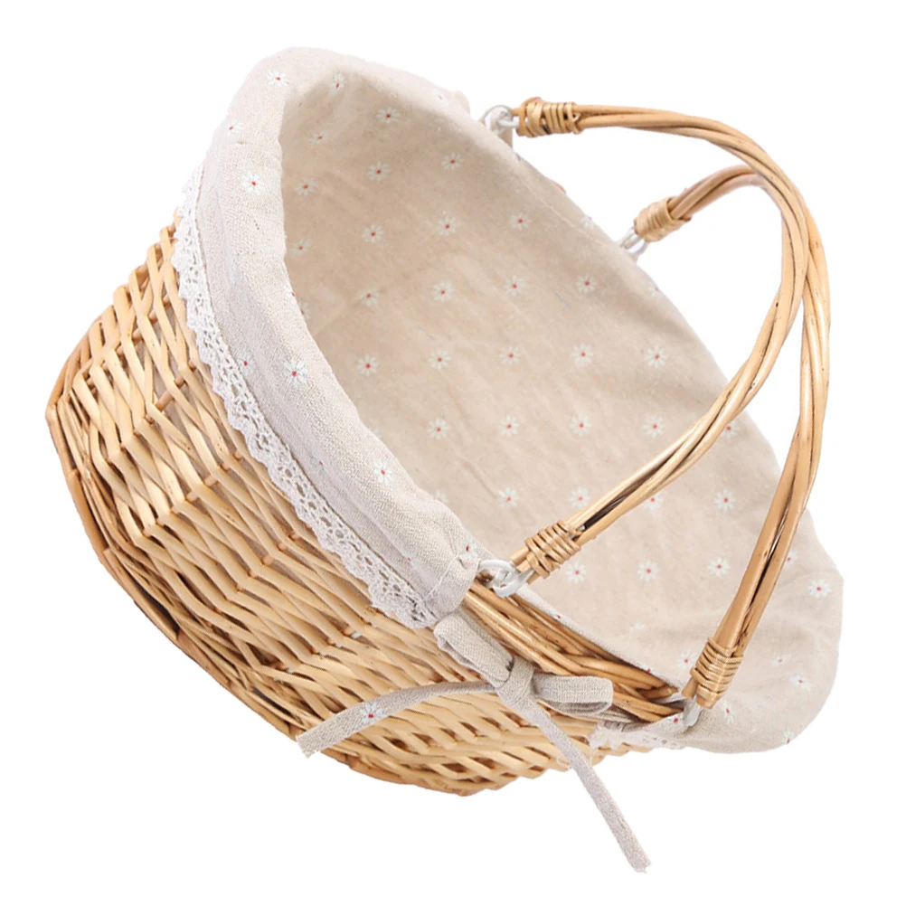 1pc Picnic Basket Storage Cute Decorative Small Vegetable Flower Girl Handle Multi-functional Rustic Style Home
1pc Picnic Basket Storage Cute Decorative Small Vegetable Flower Girl Handle Multi-functional Rustic Style Home