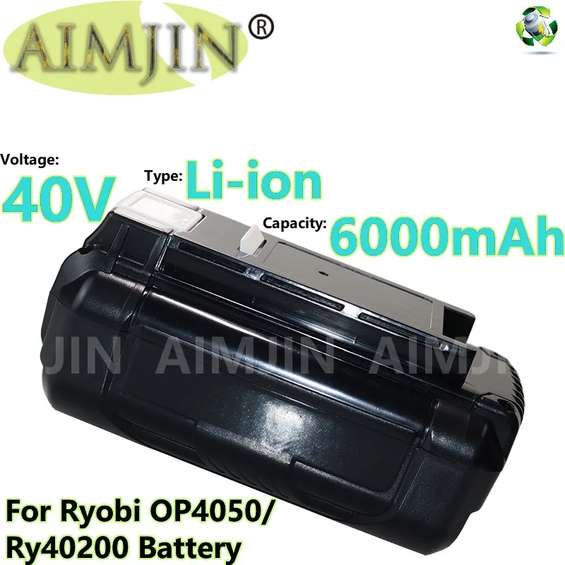 40V 6000mAh Li-ion Battery OP40401 OP4050A for Ryobi OP4050 RY40502 RY40200 RY40400 Power Tools Replacement Battery
40V 6000mAh Li-ion Battery OP40401 OP4050A for Ryobi OP4050 RY40502 RY40200 RY40400 Power Tools Replacement Battery