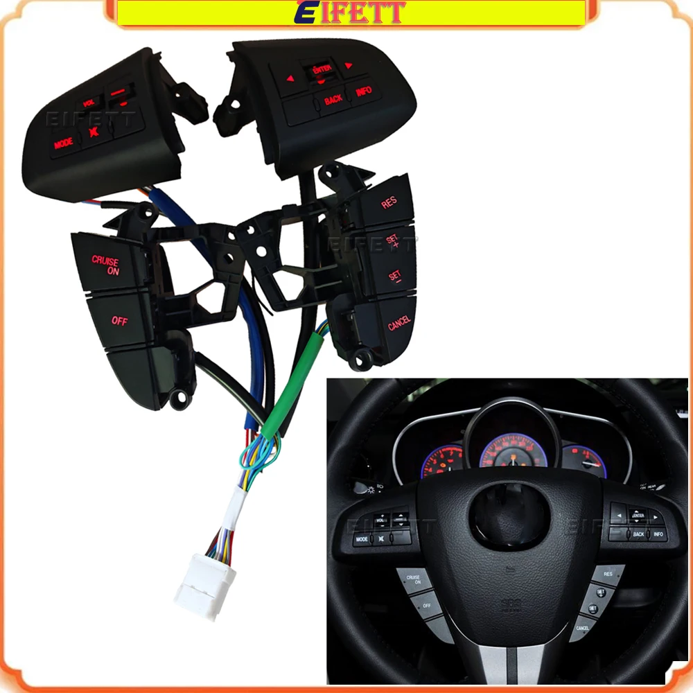 Top QUality A SET For Mazda 3 BL 2010 CX-5 CX5 CX-7 CX7 2008-2013 Multifunction Steering Wheel Button Cruise Control Switch
Top QUality A SET For Mazda 3 BL 2010 CX-5 CX5 CX-7 CX7 2008-2013 Multifunction Steering Wheel Button Cruise Control Switch