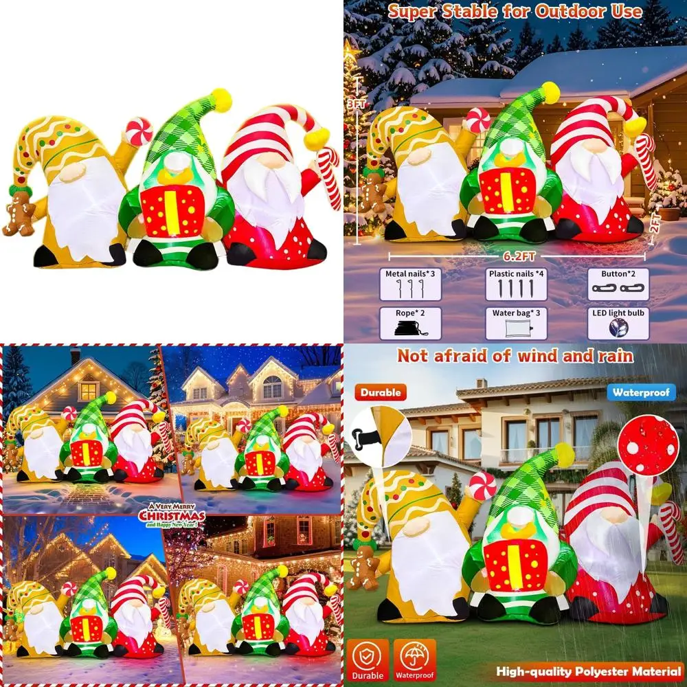 6FT Outdoor Christmas Inflatable Gnome with LED Lights for Holiday Lawn Decorations
6FT Outdoor Christmas Inflatable Gnome with LED Lights for Holiday Lawn Decorations