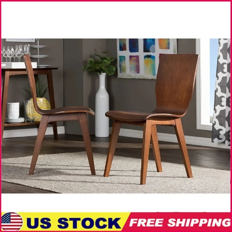 Set of 2 Mid-Century Modern Armless Dining Chairs, Solid Wood Bentwood Seat, Indoor Use, Easy Assembly, Dark Walnut Finish
Set of 2 Mid-Century Modern Armless Dining Chairs, Solid Wood Bentwood Seat, Indoor Use, Easy Assembly, Dark Walnut Finish