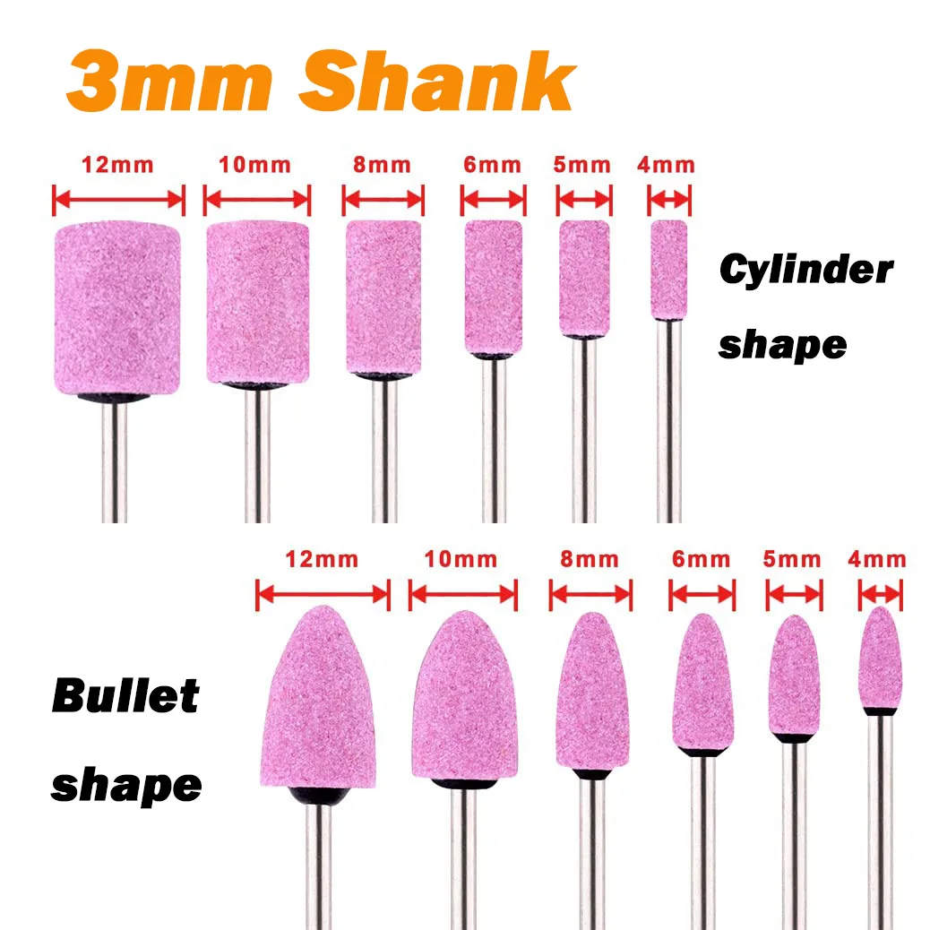 Rotary Grinding Stone Bits 3/4/5/6/8/10/12mm Abrasive Mounted Stone Sharpening Bit Set With 3mm Shank Fits for Rotary Tool
Rotary Grinding Stone Bits 3/4/5/6/8/10/12mm Abrasive Mounted Stone Sharpening Bit Set With 3mm Shank Fits for Rotary Tool
