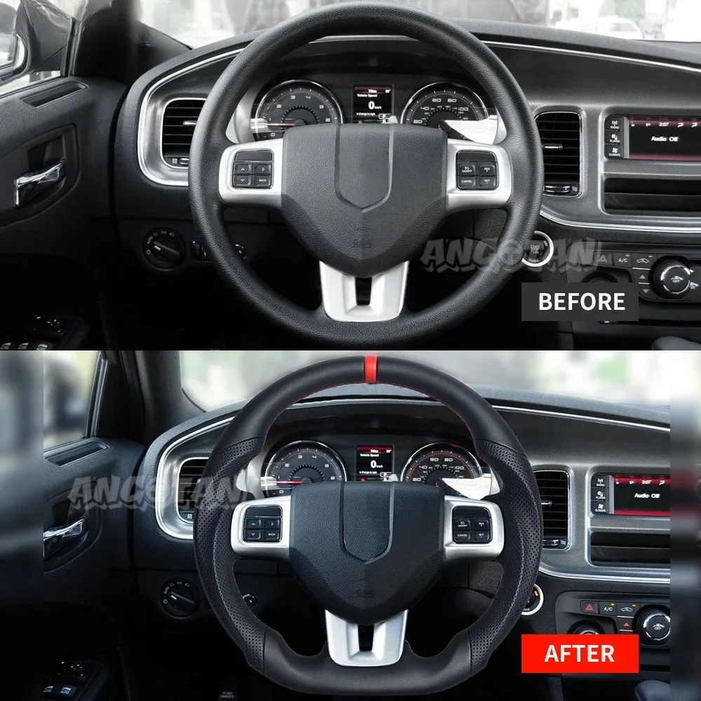 Кожаный руль с красной строчкой для Dodge Charger, Challenger, Durango 2011-2014, перфорированный кожаный гоночный руль
Кожаный руль с красной строчкой для Dodge Charger, Challenger, Durango 2011-2014, перфорированный кожаный гоночный руль