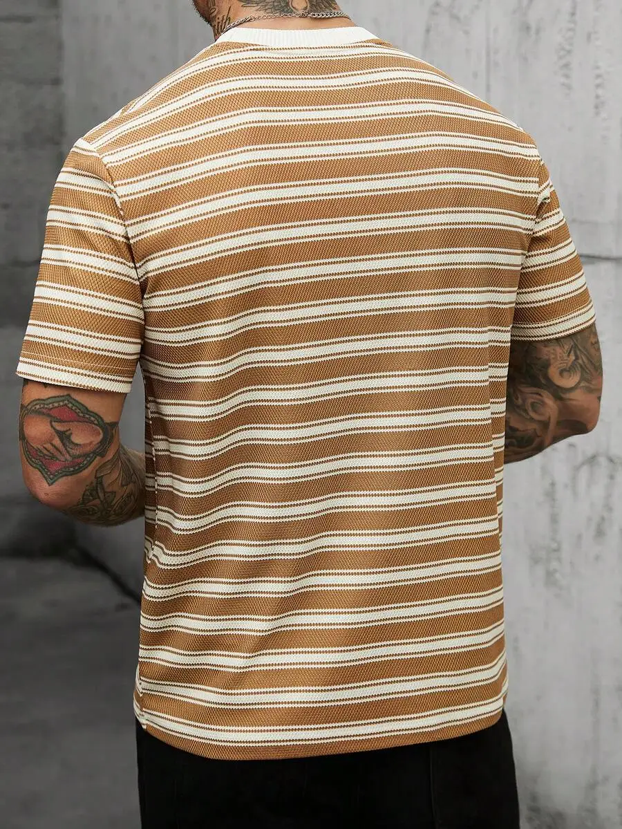 Mens Casual Striped Crew Neck Short Sleeve T-Shirt Summer
Mens Casual Striped Crew Neck Short Sleeve T-Shirt Summer