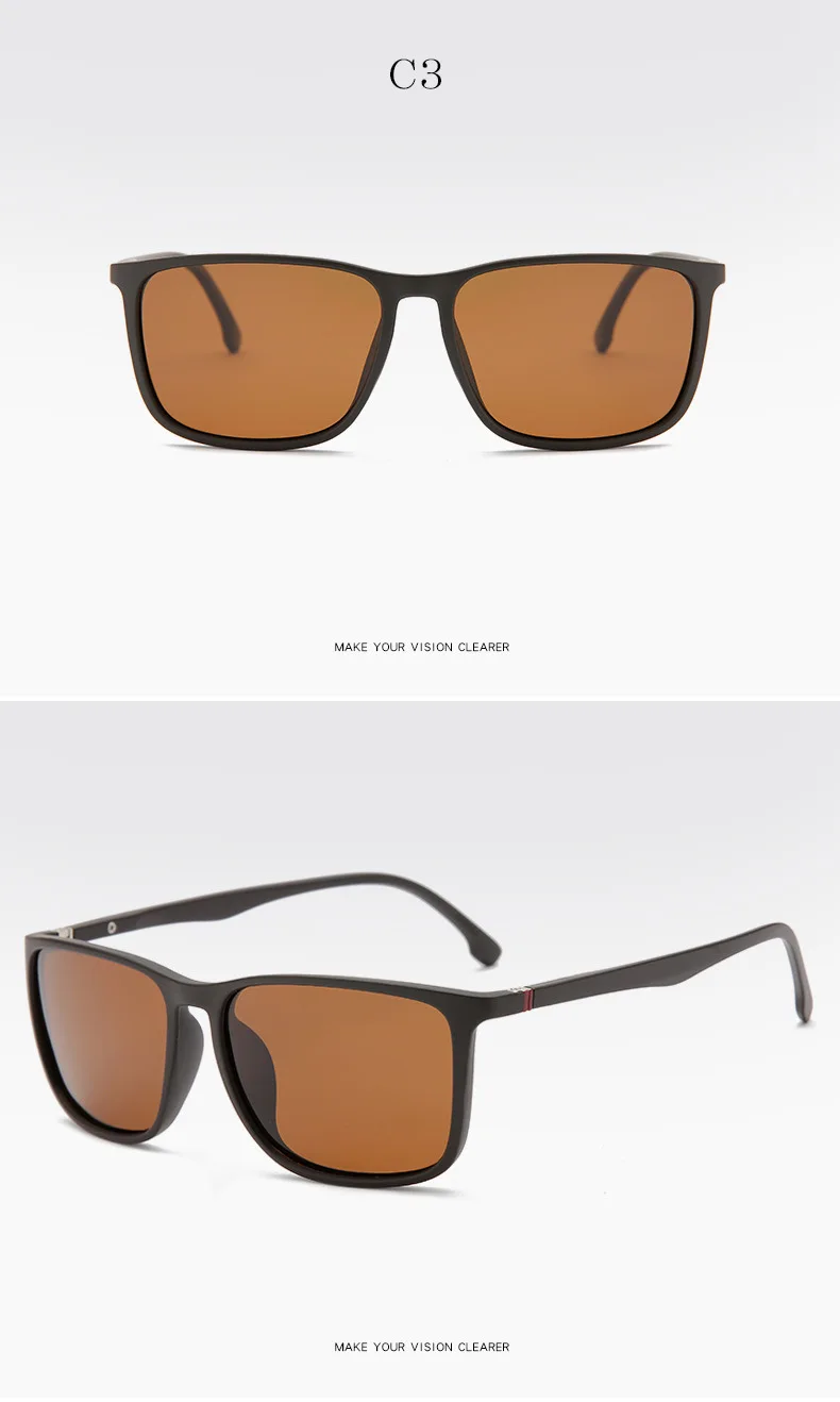 Kwadratowe spolaryzowane okulary mężczyźni Anti Glare Minus Tea Lens 26 Se7f55620d23541e39b8a7ca679b94034g
