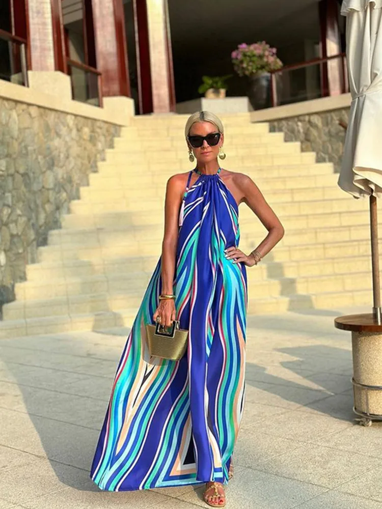 SKMY 2025 Summer New Party Dresses Y2k Clothes Women Fashion Printed Lace-Up Halter Neck Sexy Backless Loose Long Dresses 
SKMY 2025 Summer New Party Dresses Y2k Clothes Women Fashion Printed Lace-Up Halter Neck Sexy Backless Loose Long Dresses