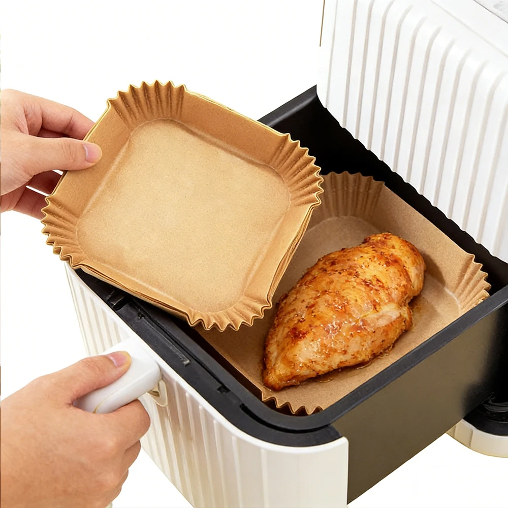 50pcs Air Fryer Disposable Paper Liner Square Air Fryer Liner Oil & Waterproof Parchment Paper for Baking Roasting & BBQs
50pcs Air Fryer Disposable Paper Liner Square Air Fryer Liner Oil & Waterproof Parchment Paper for Baking Roasting & BBQs