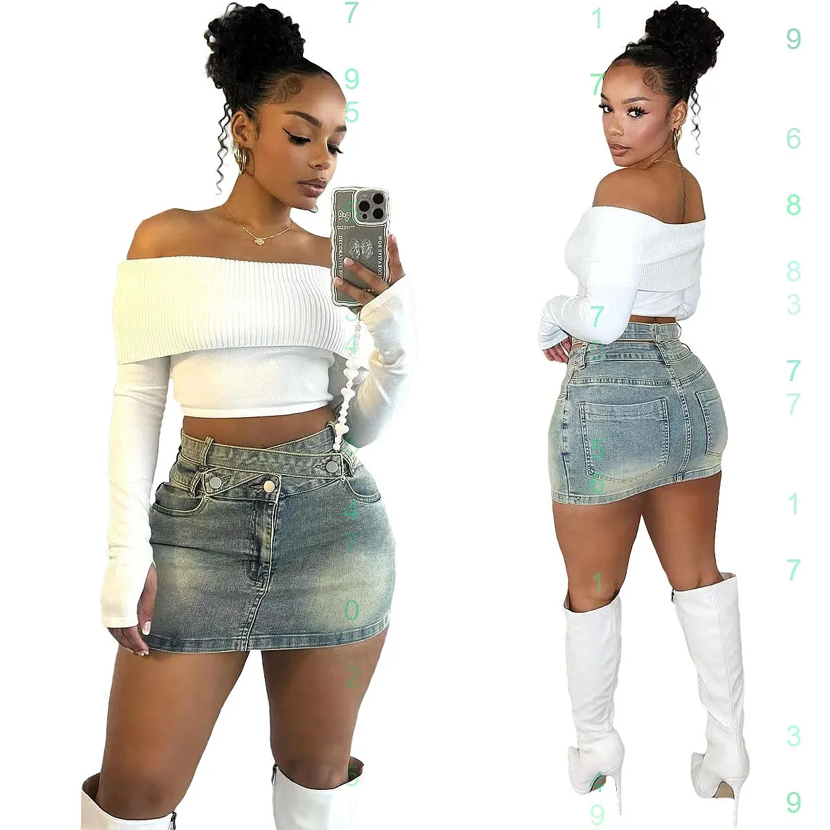 Denim Mini Skirt, Stretchy Bodycon Denim Skirts for Women Spring Summer High Waist Fashion Casual
Denim Mini Skirt, Stretchy Bodycon Denim Skirts for Women Spring Summer High Waist Fashion Casual