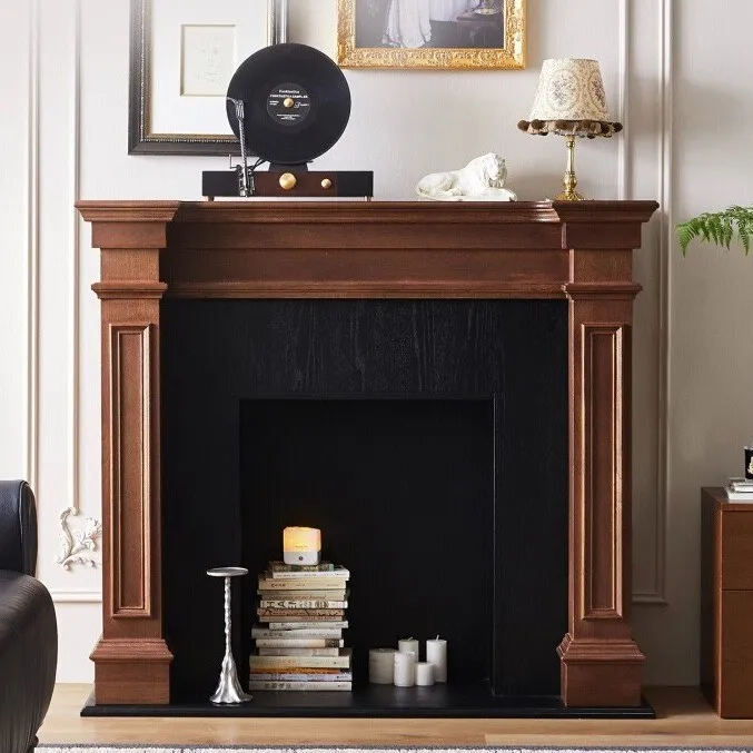 French retro solid wood fireplace cabinet American country living room decorative cabinet medieval furniture simulation fire
French retro solid wood fireplace cabinet American country living room decorative cabinet medieval furniture simulation fire