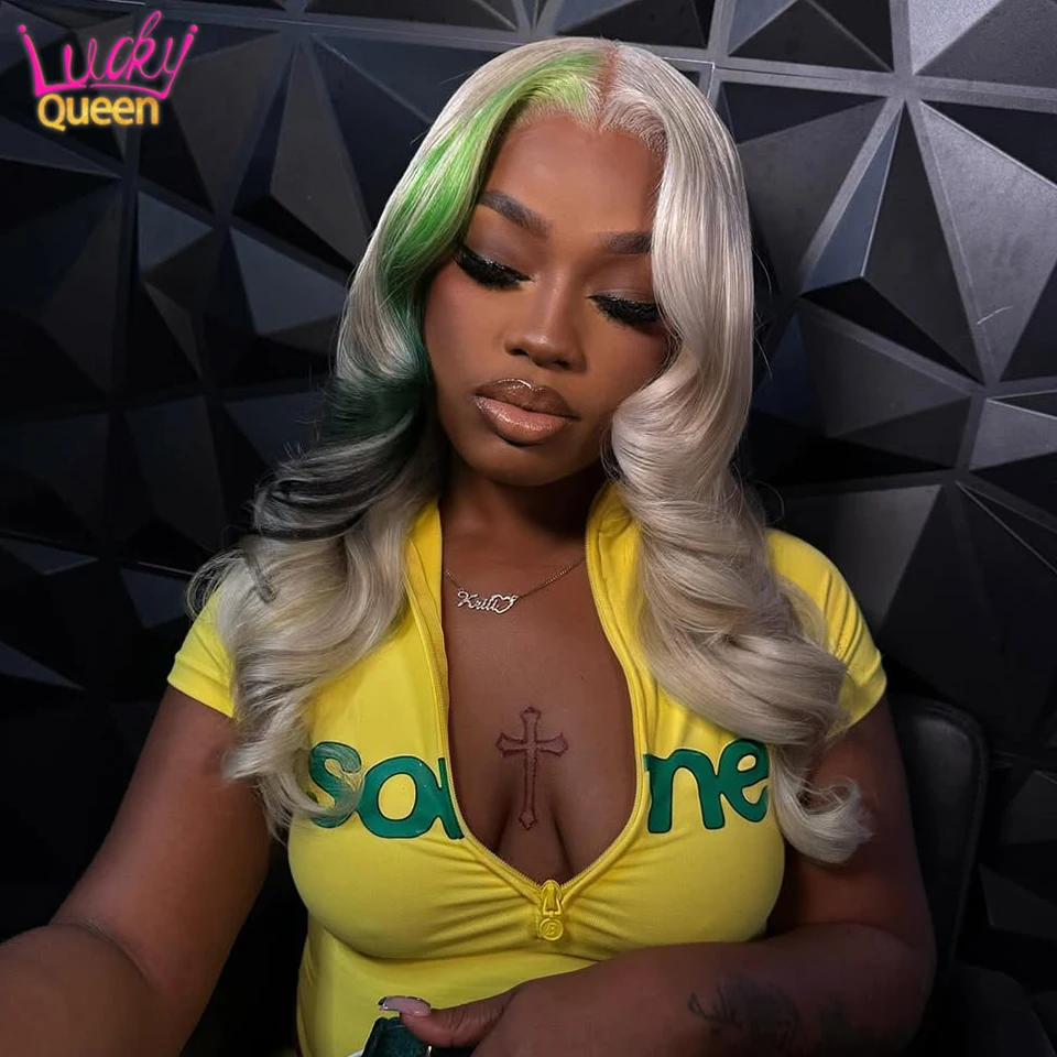 Highlight Grey Green Colored 613 Pre-Plucked HD 13x4 13X6 Transparent Lace Front Wig For Women Body Wave Remy Human Hair Wig
Highlight Grey Green Colored 613 Pre-Plucked HD 13x4 13X6 Transparent Lace Front Wig For Women Body Wave Remy Human Hair Wig